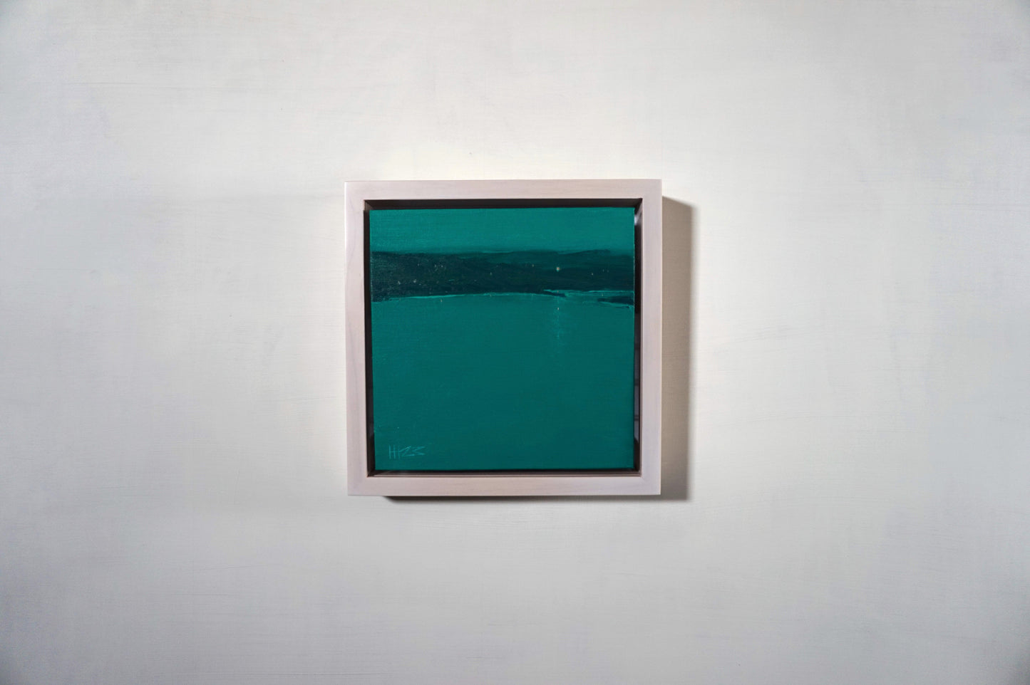 Quiet green- 18x18cm / Oil painting on canvas panel