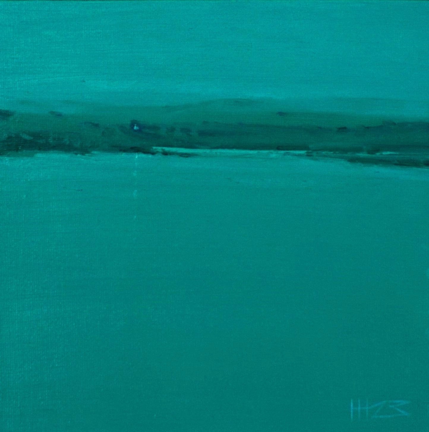 The light across the water- 18x18cm / Oil painting on canvas panel