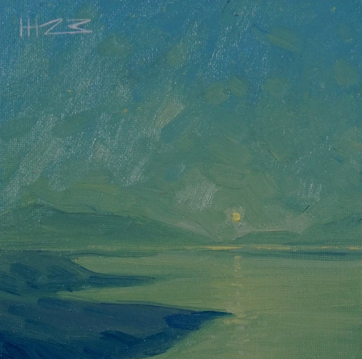The last sun- 15x15cm / Oil painting on canvas panel