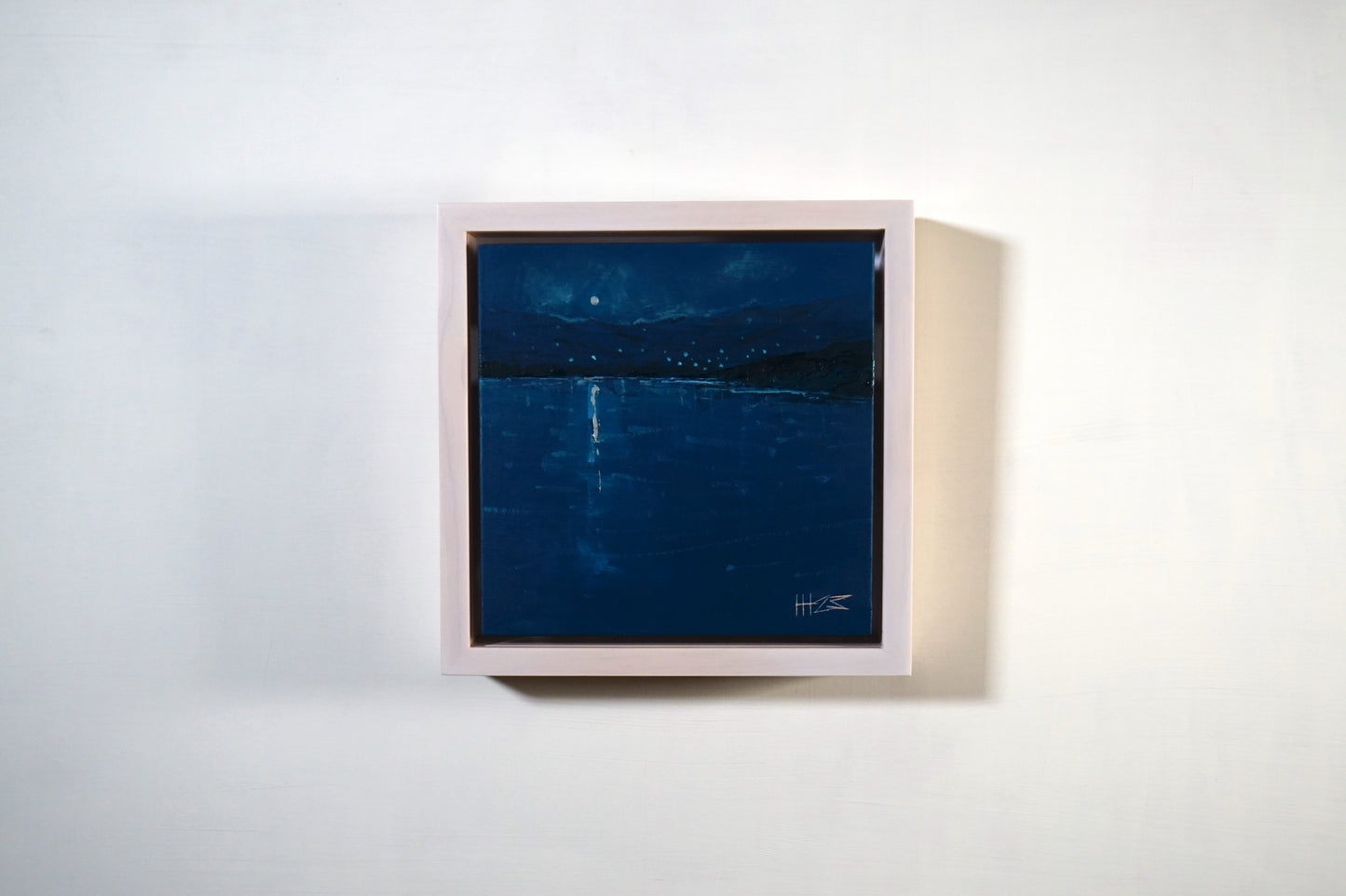 Night lights- 18x18cm / Oil painting on canvas panel