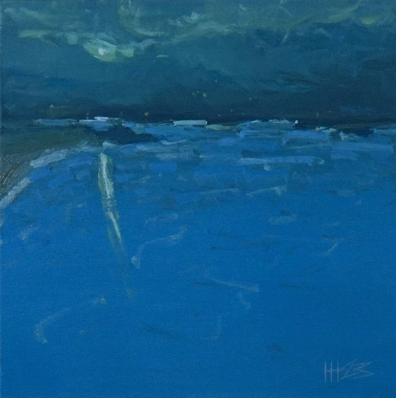 Mountain storm- 18x18cm / Oil painting on canvas panel