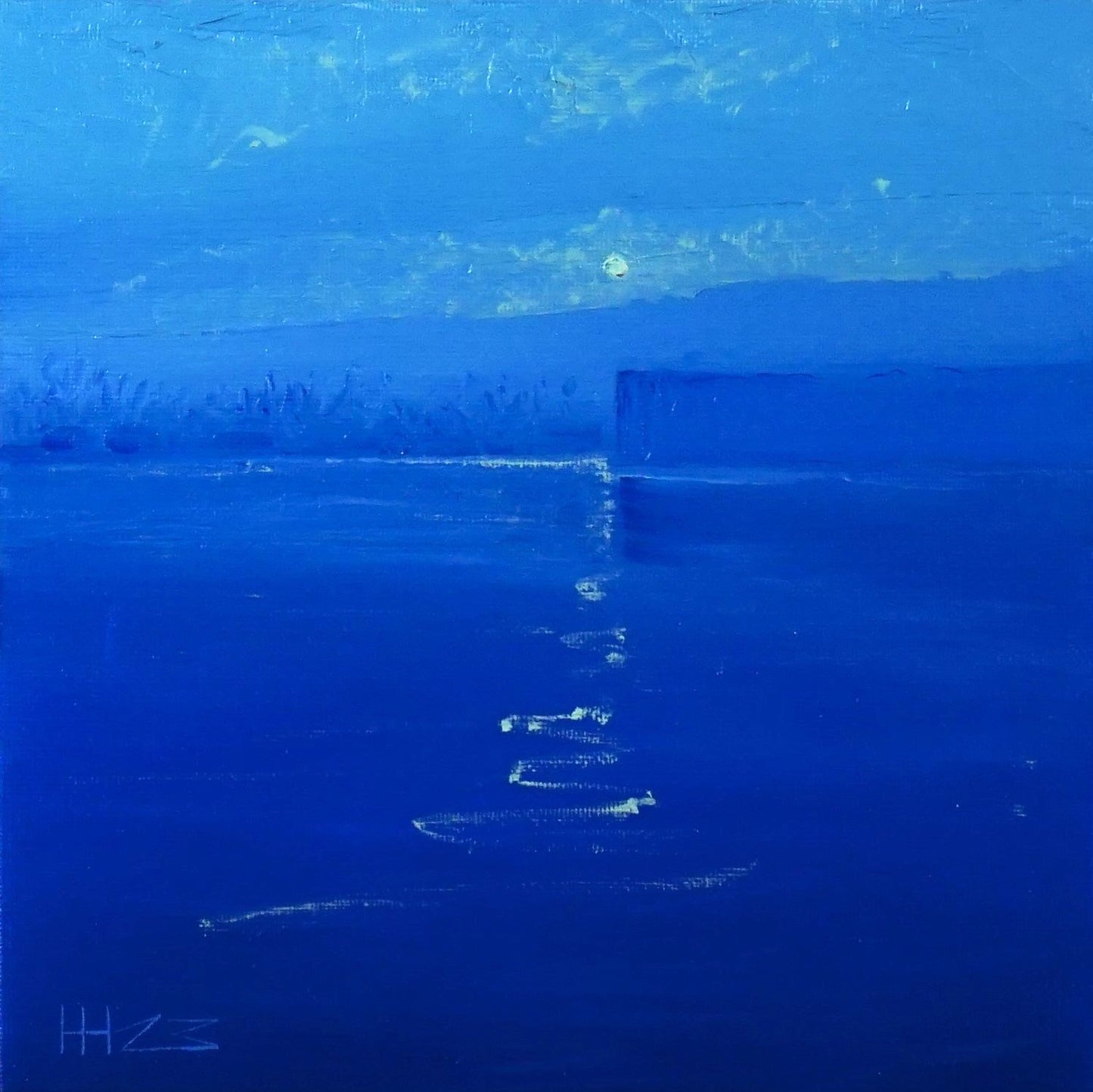 Fog- 20x20cm / Oil painting on canvas panel
