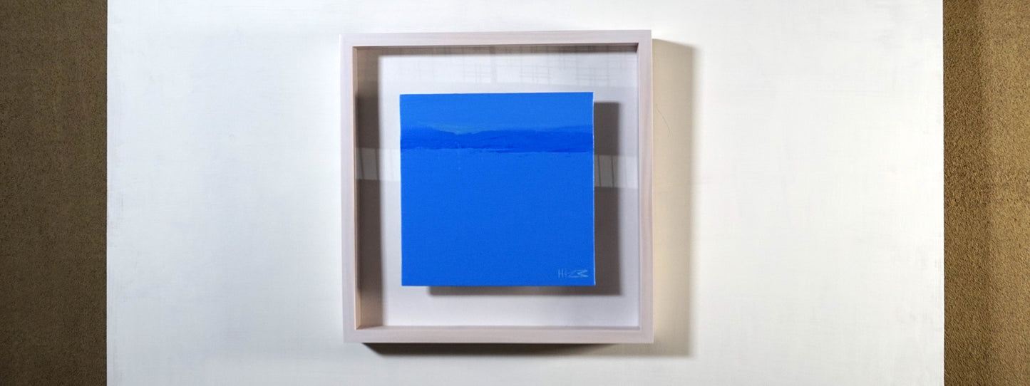 Gentle blue- 20x20cm / Oil painting on canvas panel