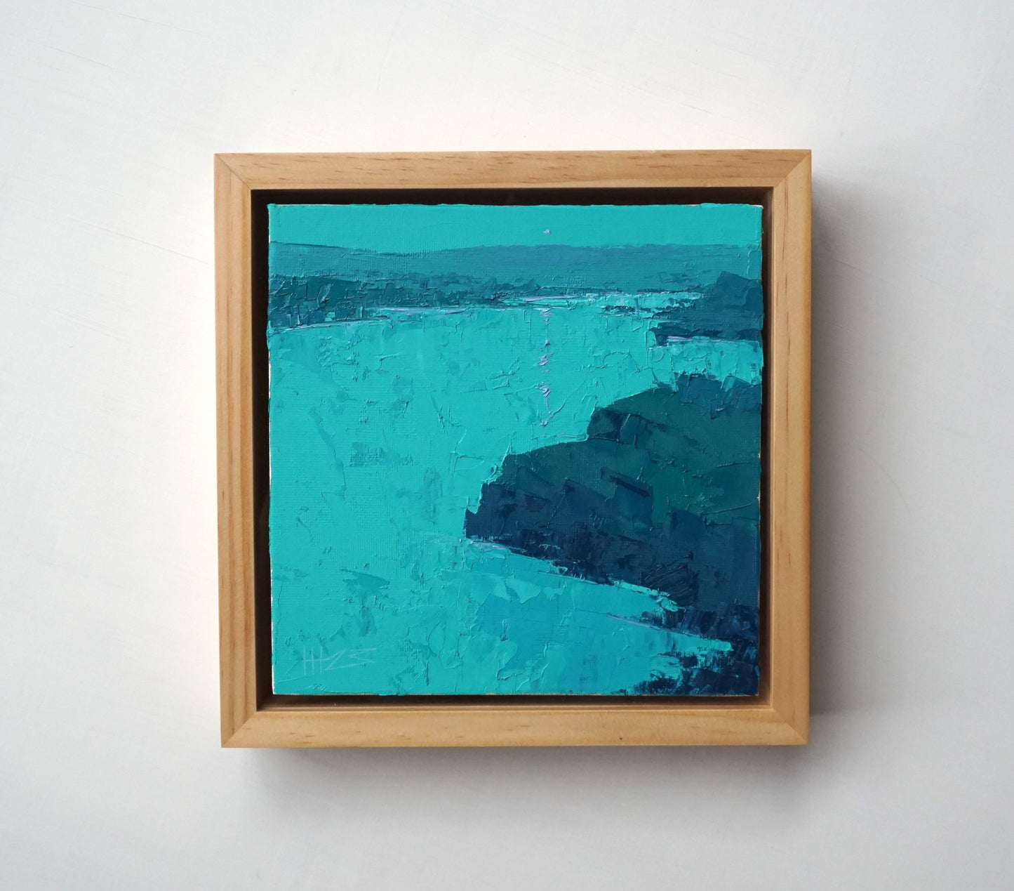 The texture of calm- 18x18cm / Oil painting on canvas panel