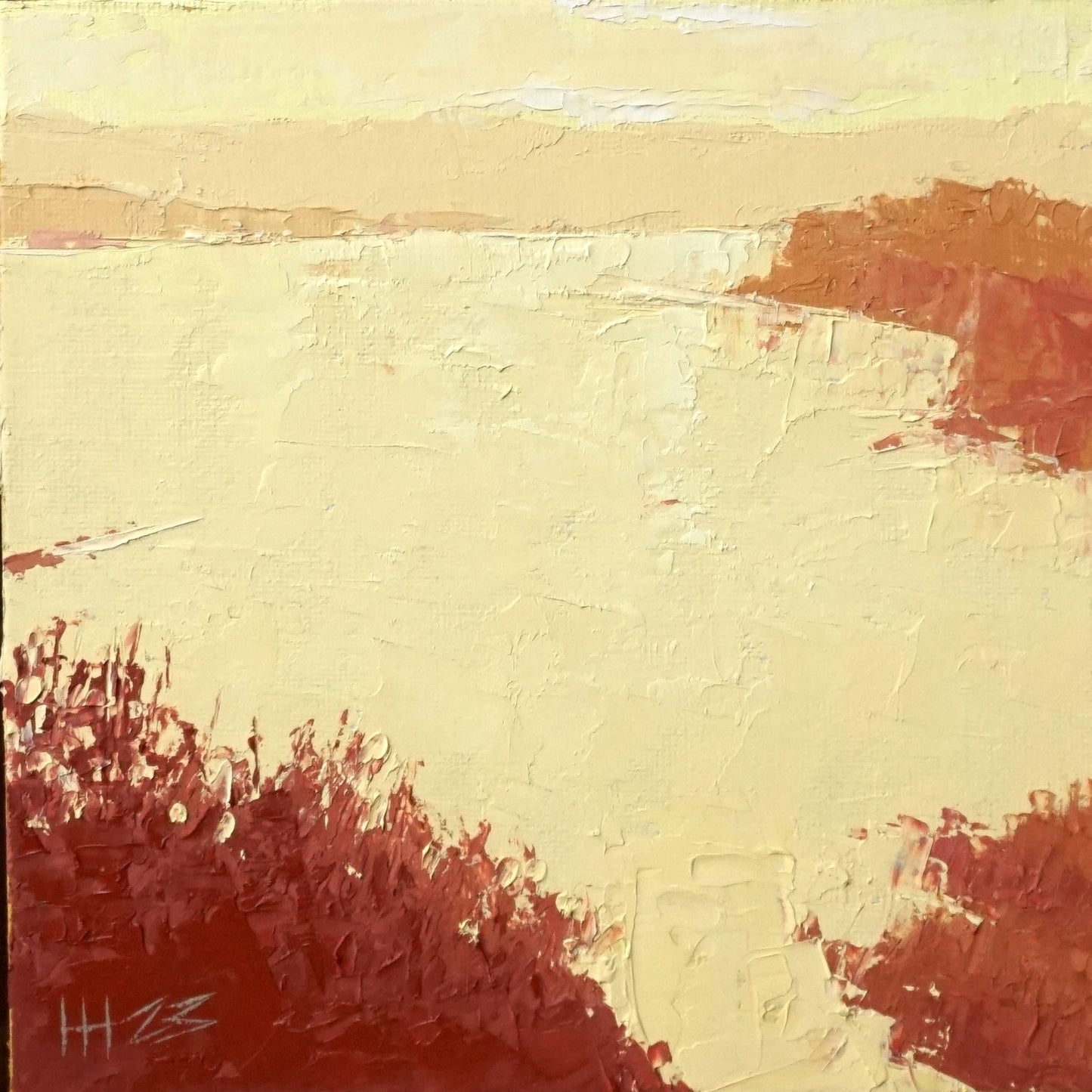 At the end of a beautiful day- 18x18cm / Oil painting on canvas panel