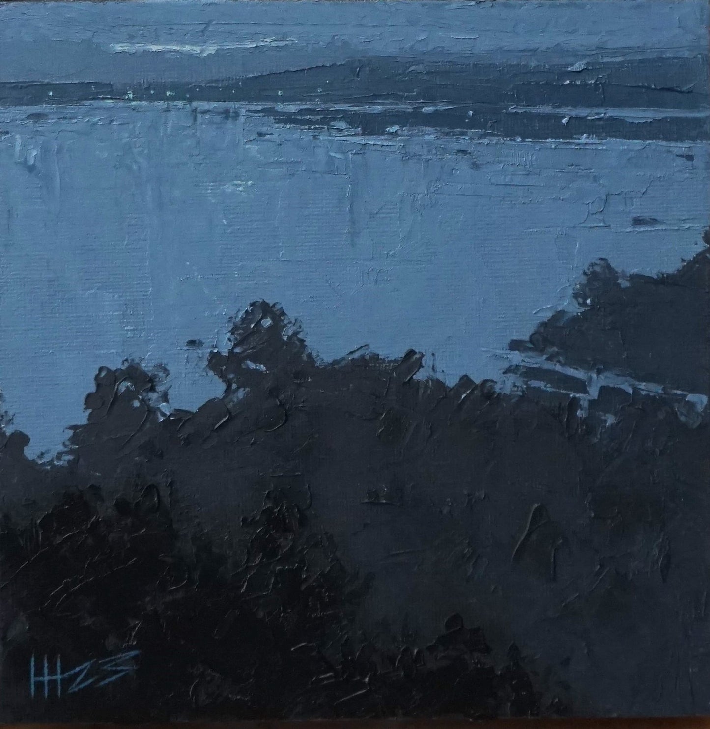 Early gray- 18x18cm / Oil painting on canvas panel