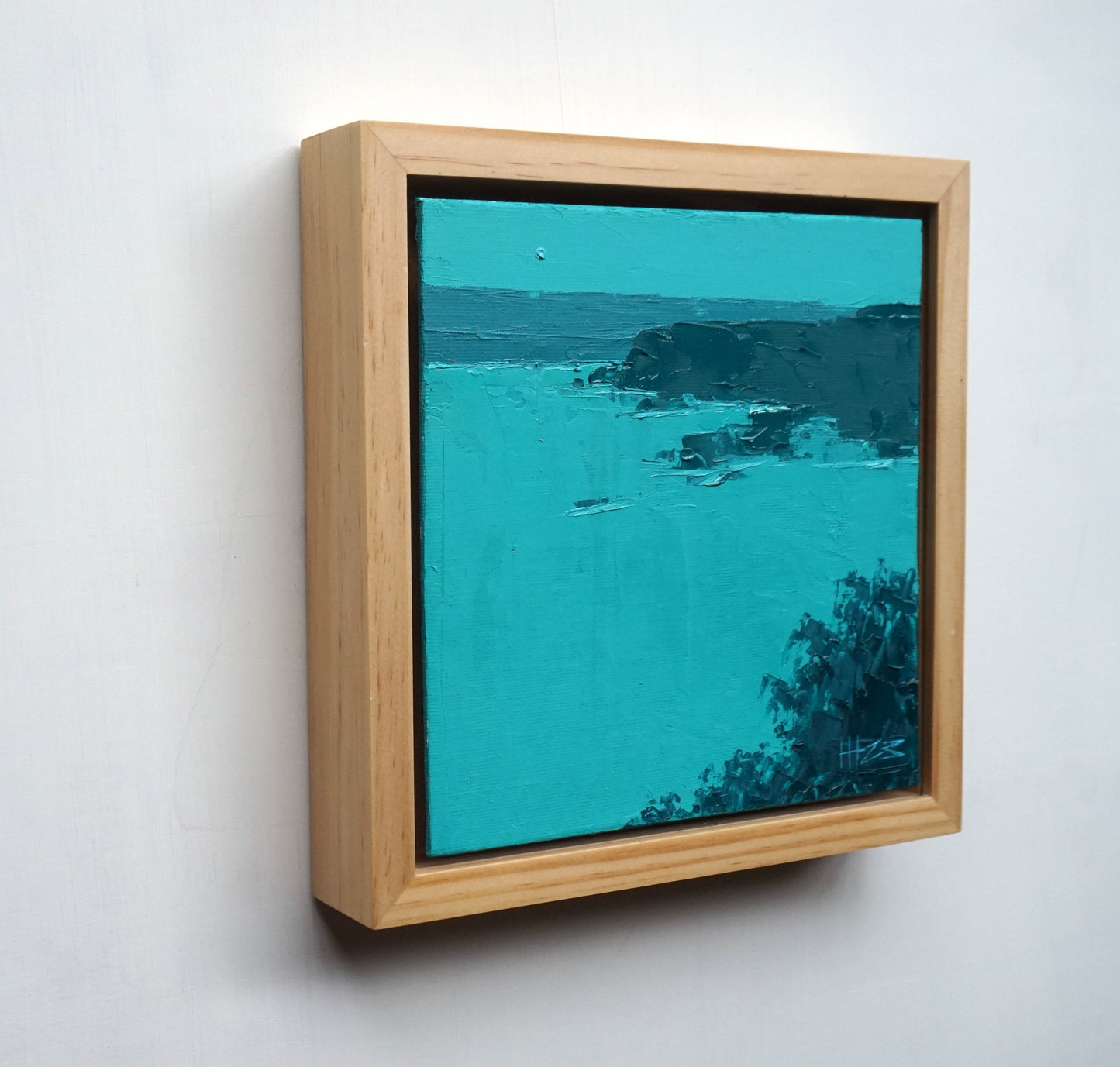 In green- 18x18cm / Oil painting on canvas panel
