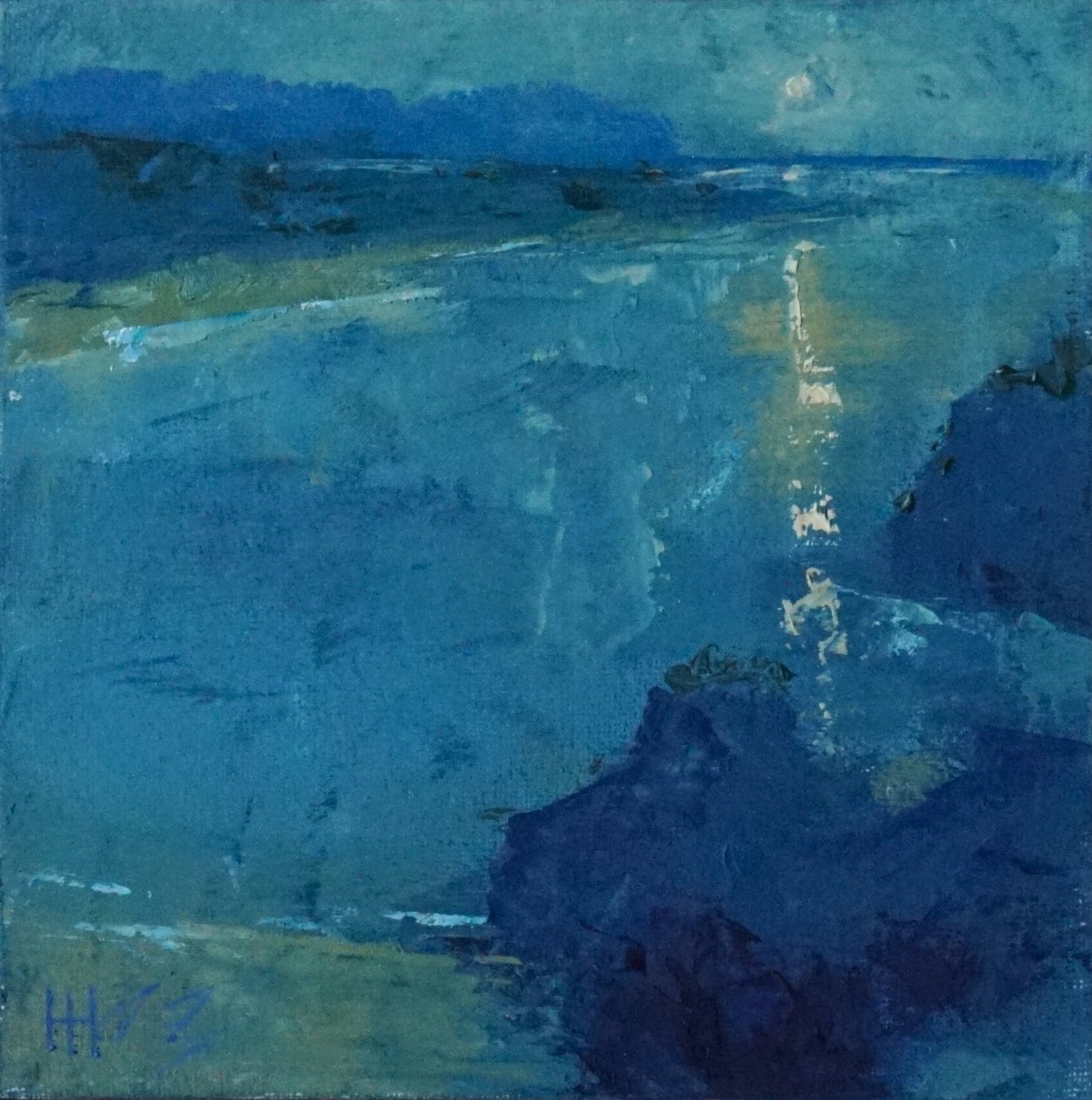 Feeling the elements- 18x18cm / Oil painting on canvas panel
