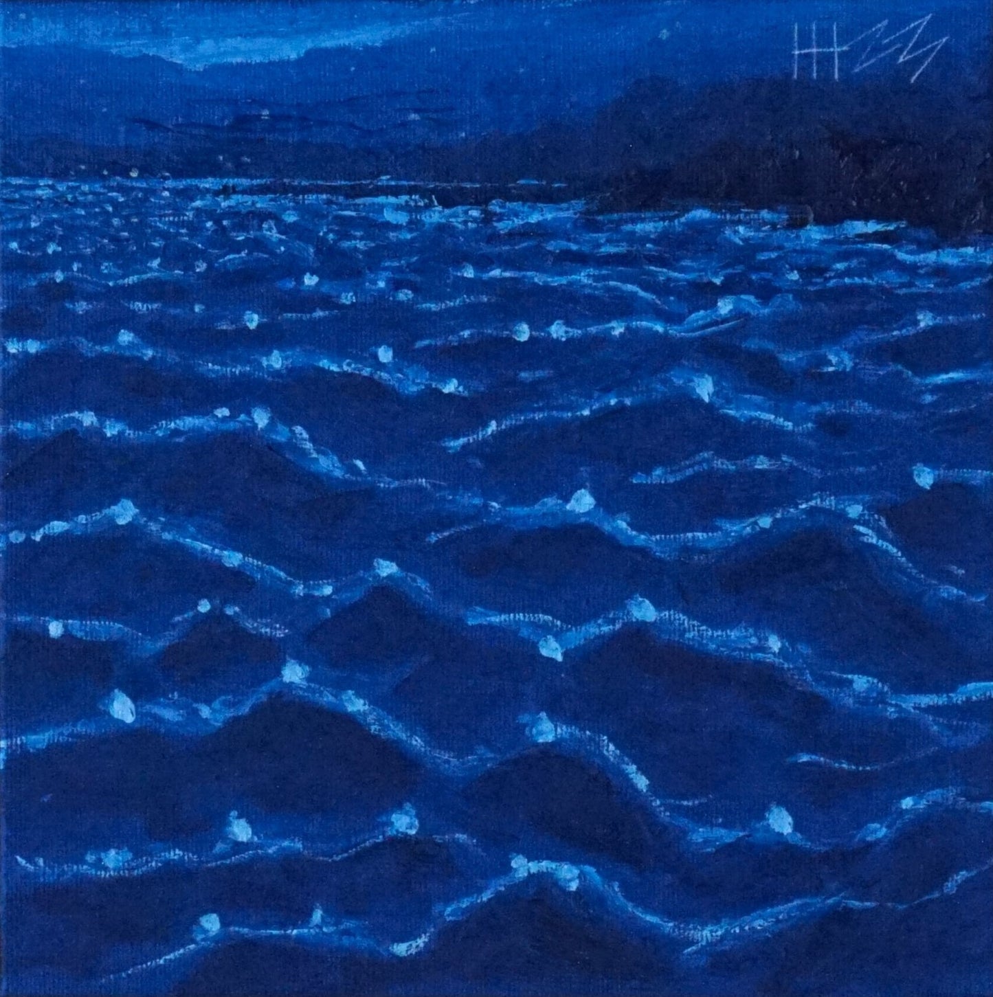 Before the typhoon- 18x18cm / Oil painting on canvas panel