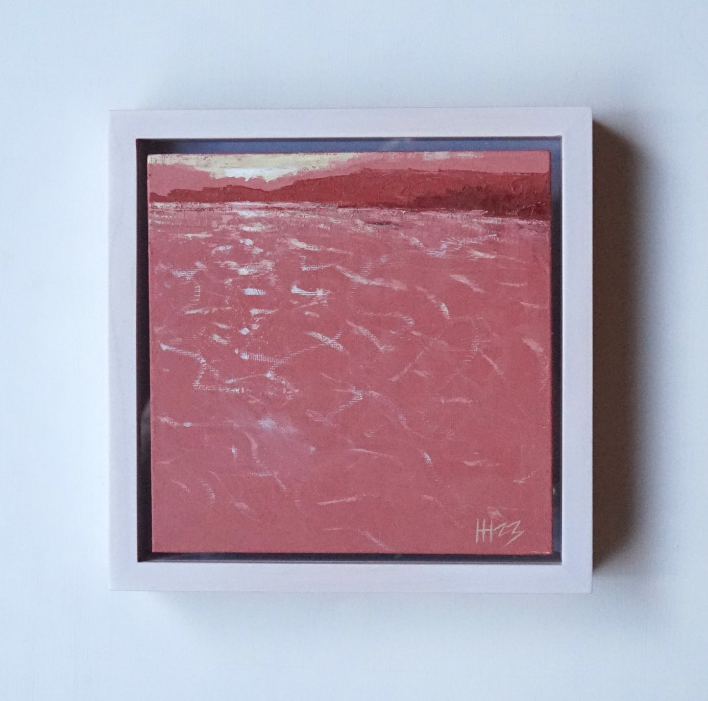 Calm in pink- 18x18cm / Oil painting on canvas panel