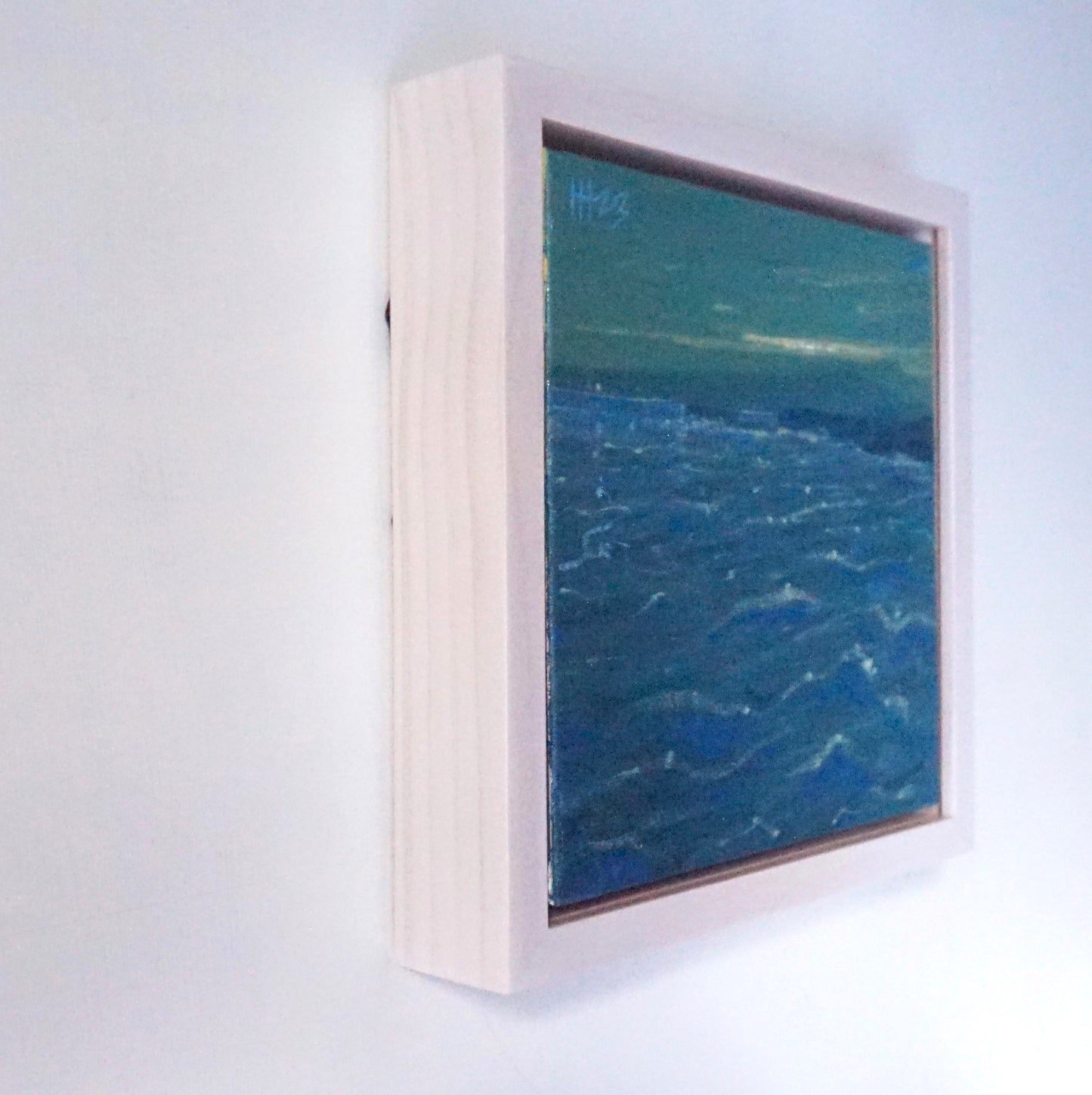 First light dancing on the waves- 18x18cm / Oil painting on canvas panel