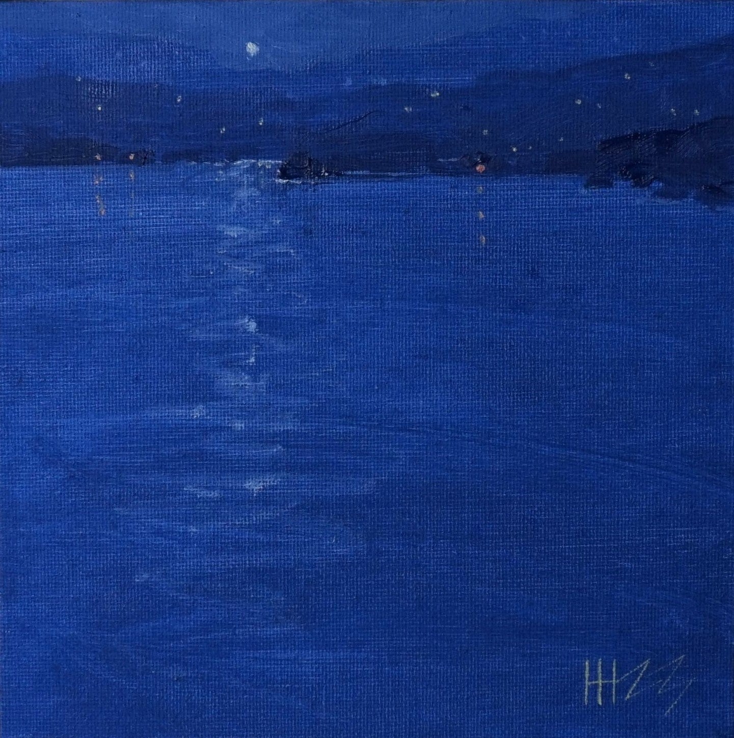 Night life- 18x18cm / Oil painting on canvas panel
