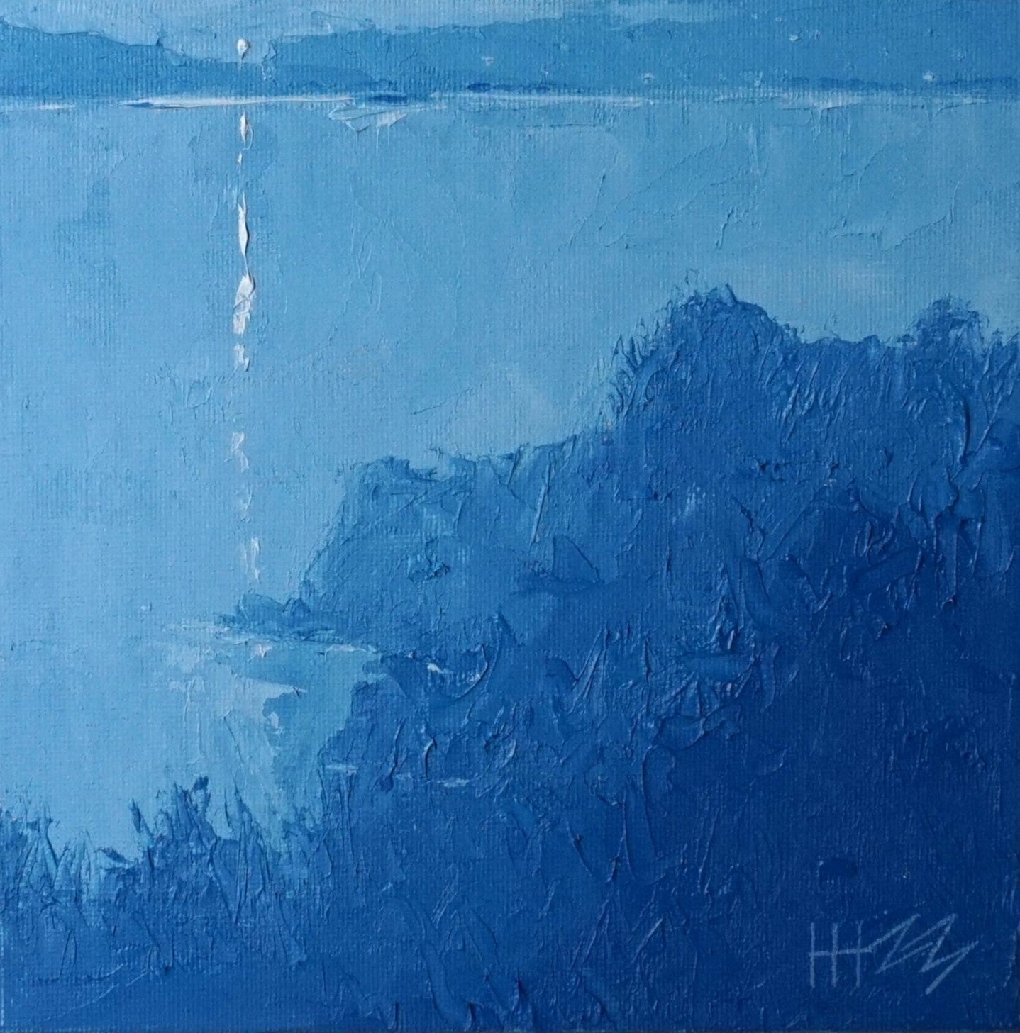 Winter chill- 18x18cm / Oil painting on canvas panel