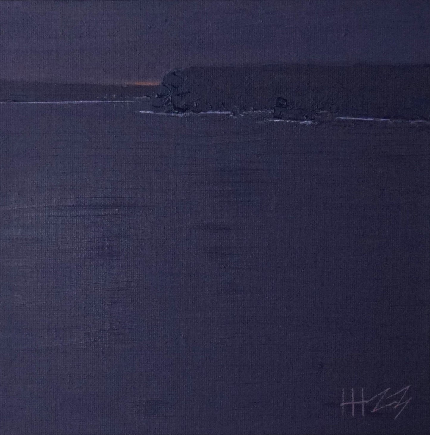 The calm before - 18x18cm / Oil painting on canvas panel