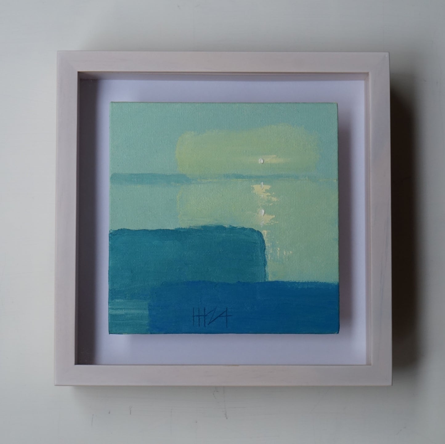 Lego sunset- 15x15cm / Oil painting on canvas panel