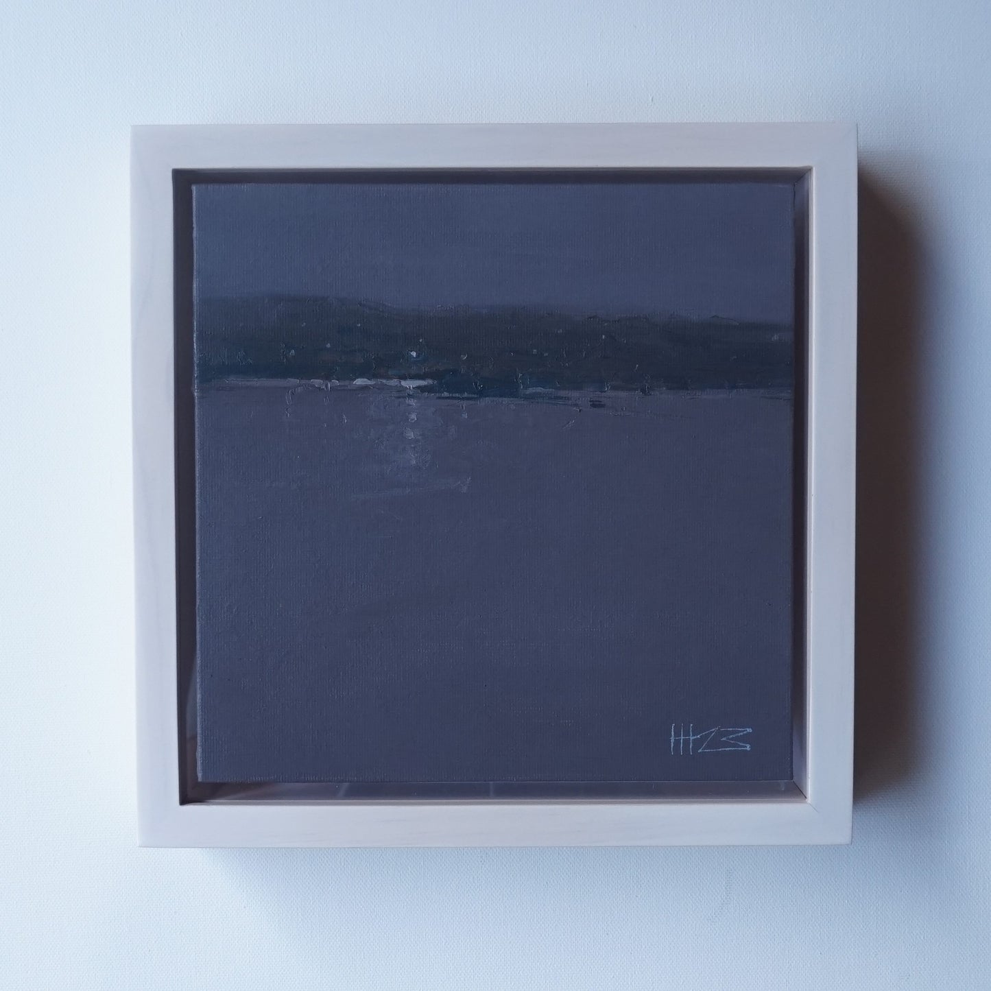 Gray across the bay- 18x18cm / Oil painting on canvas panel