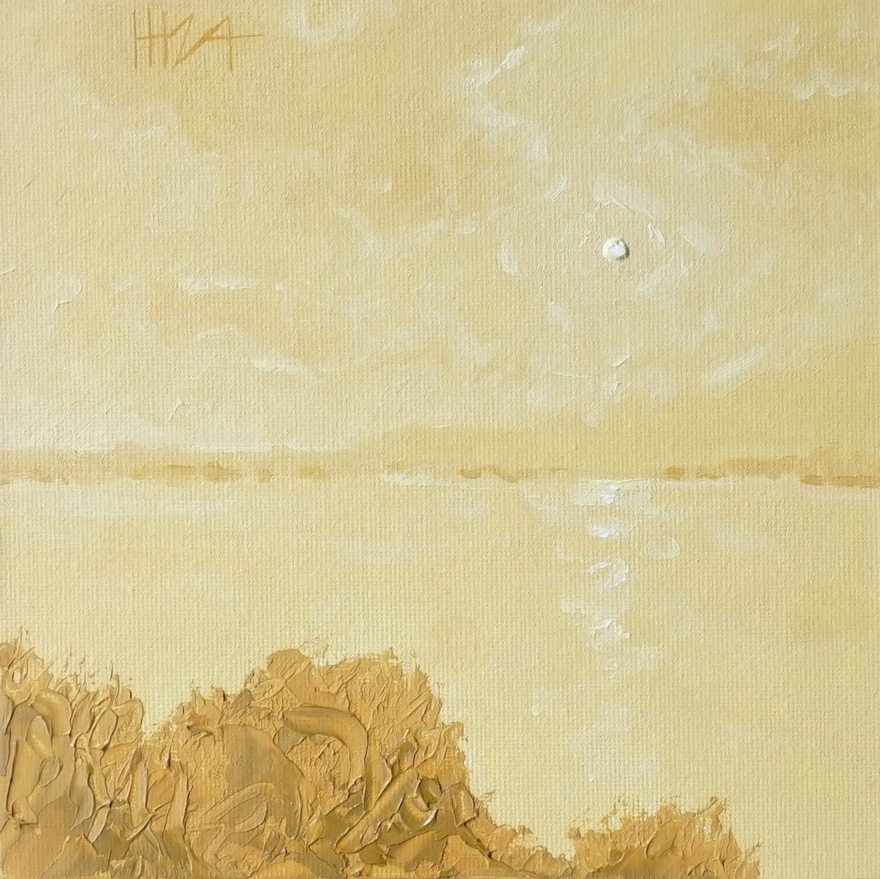 Yellow Summer- 18x18cm / Oil painting on canvas panel