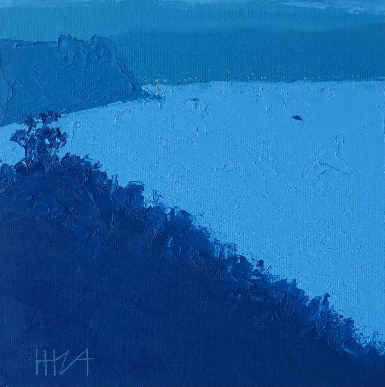 After a long night- 18x18cm / Oil painting on canvas panel