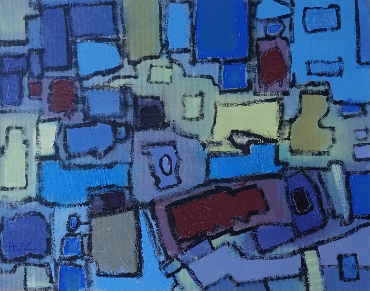 Continuous shift- 28x35.5cm / Oil painting on canvas panel