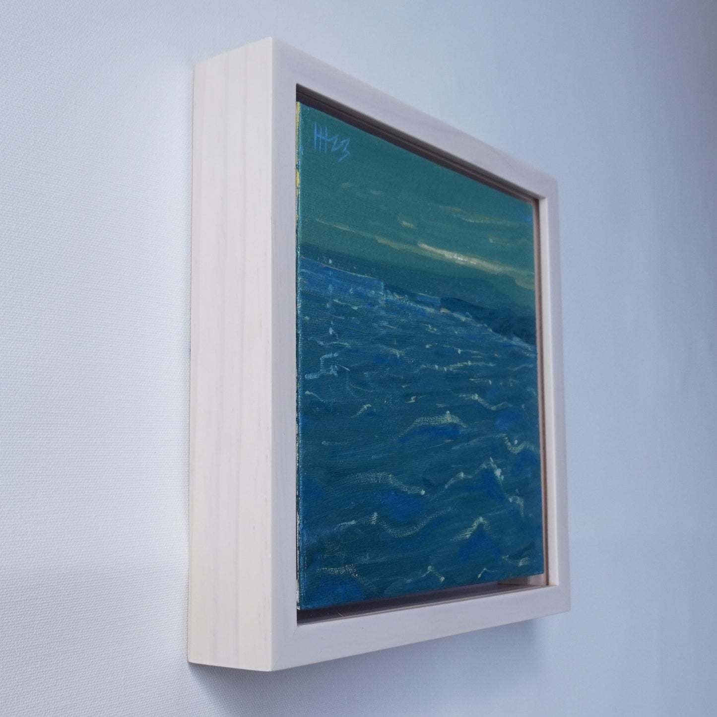 Dancing on the waves- 18x18cm / Oil painting on canvas panel