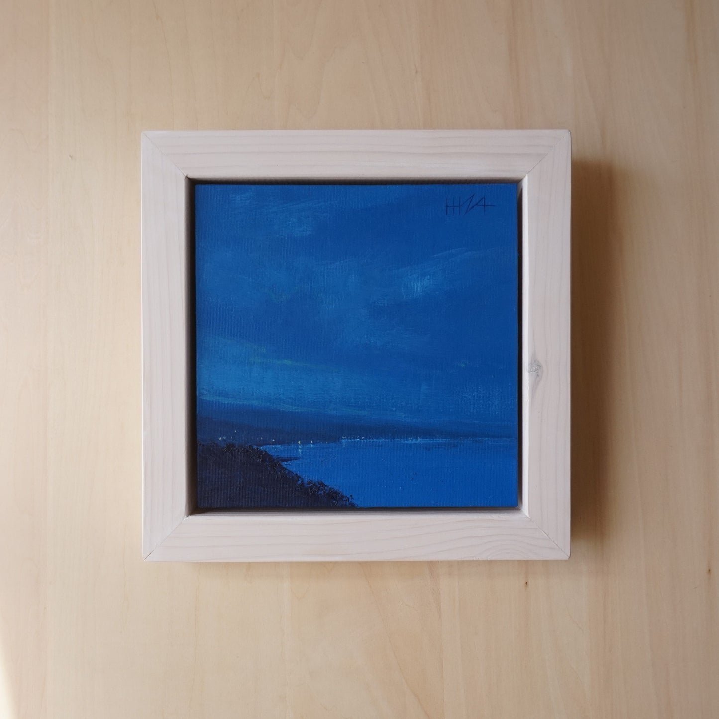 Blues- 20x20cm / Oil painting on canvas panel