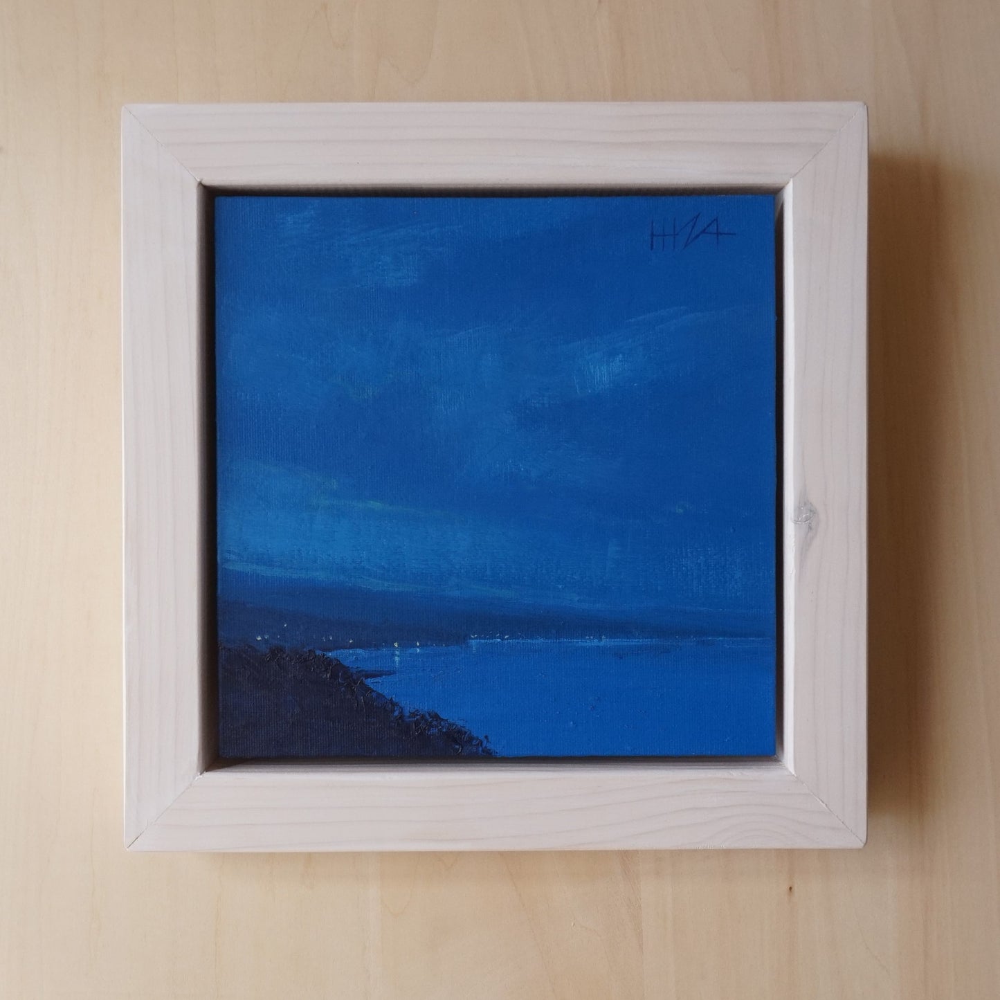 Blues- 20x20cm / Oil painting on canvas panel