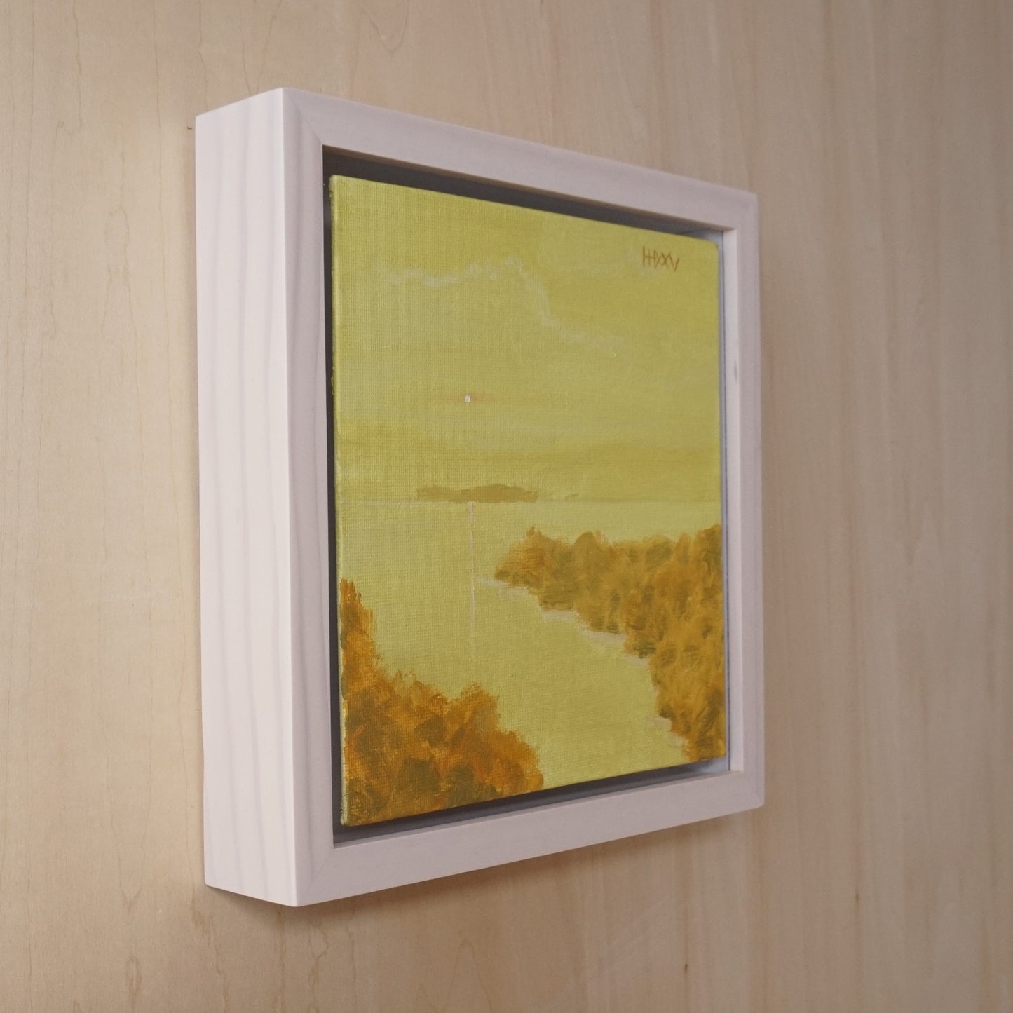 All was yellow- 18x18cm / Oil painting on canvas panel