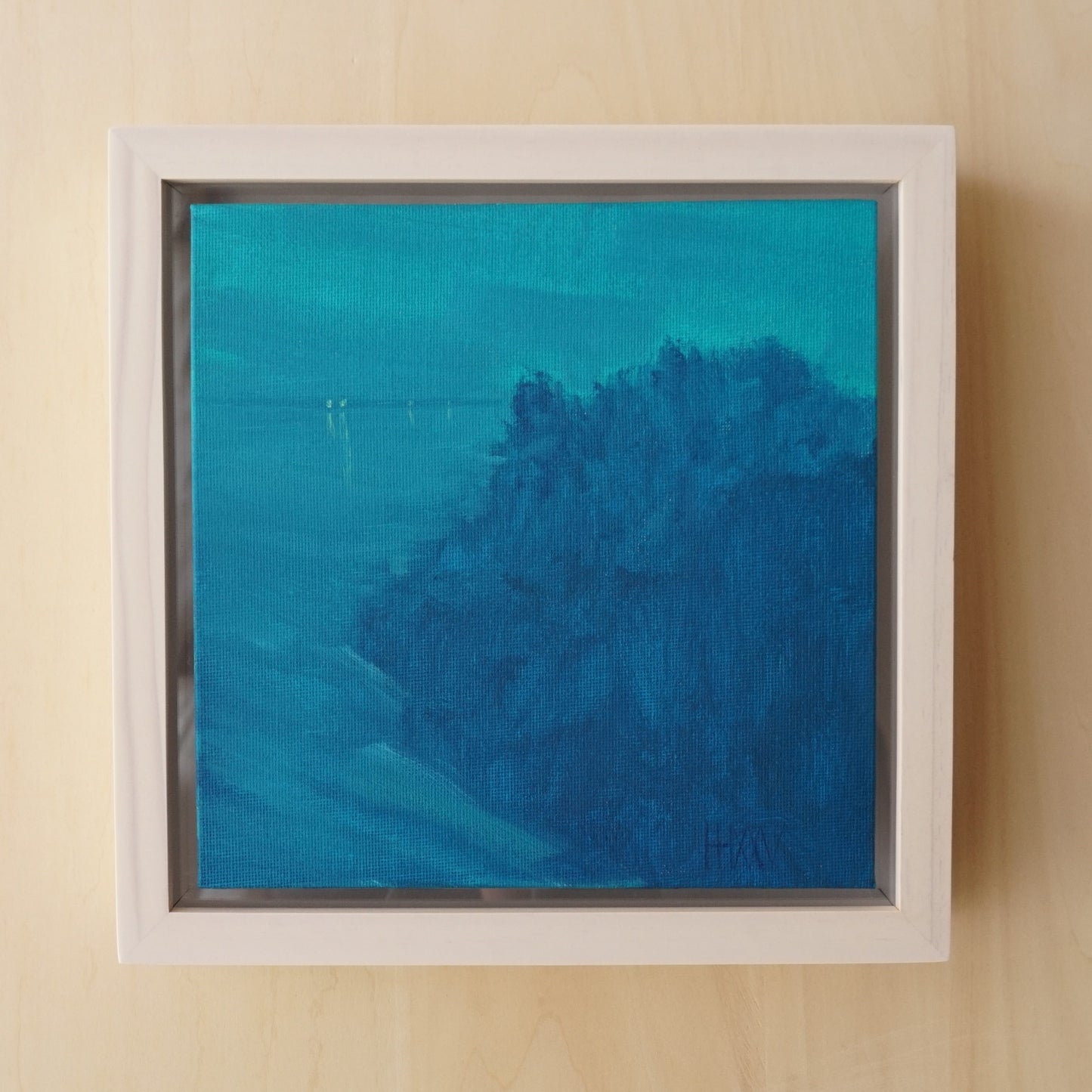 Sweeping sea- 18x18cm / Oil painting on canvas panel