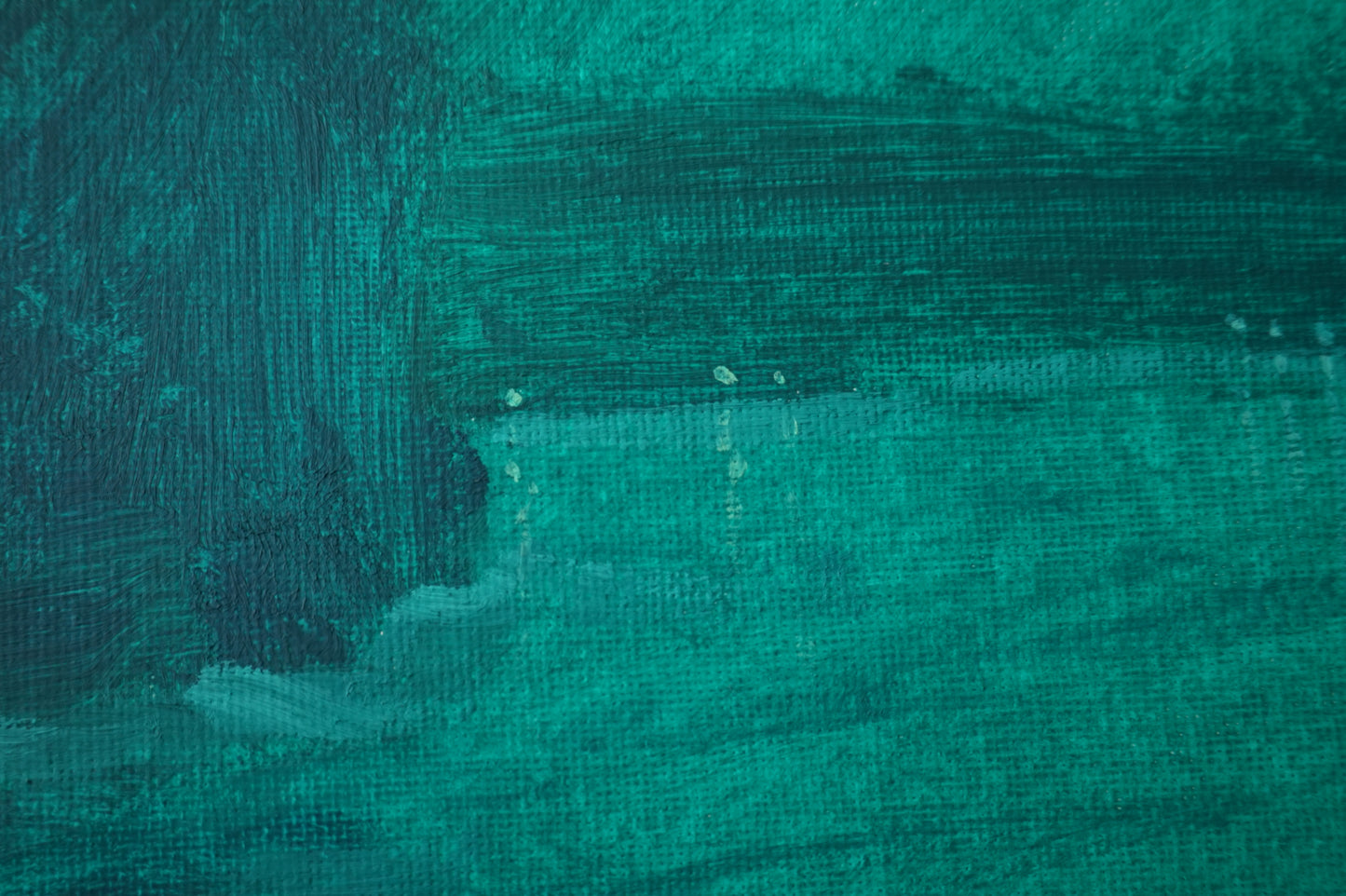 Expression in green- 18x18cm / Oil painting on canvas panel