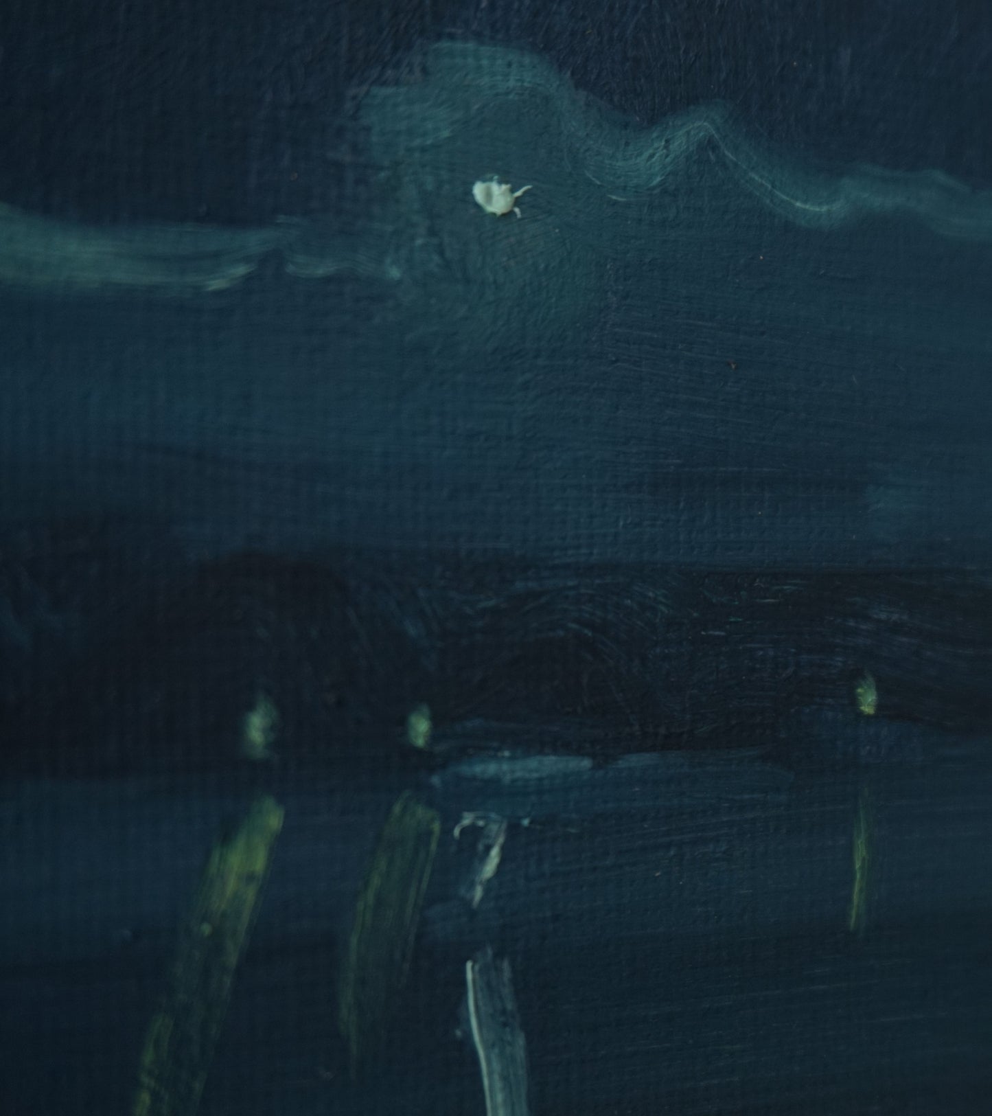 Night-time reflections- 18x18cm / Oil painting on canvas panel