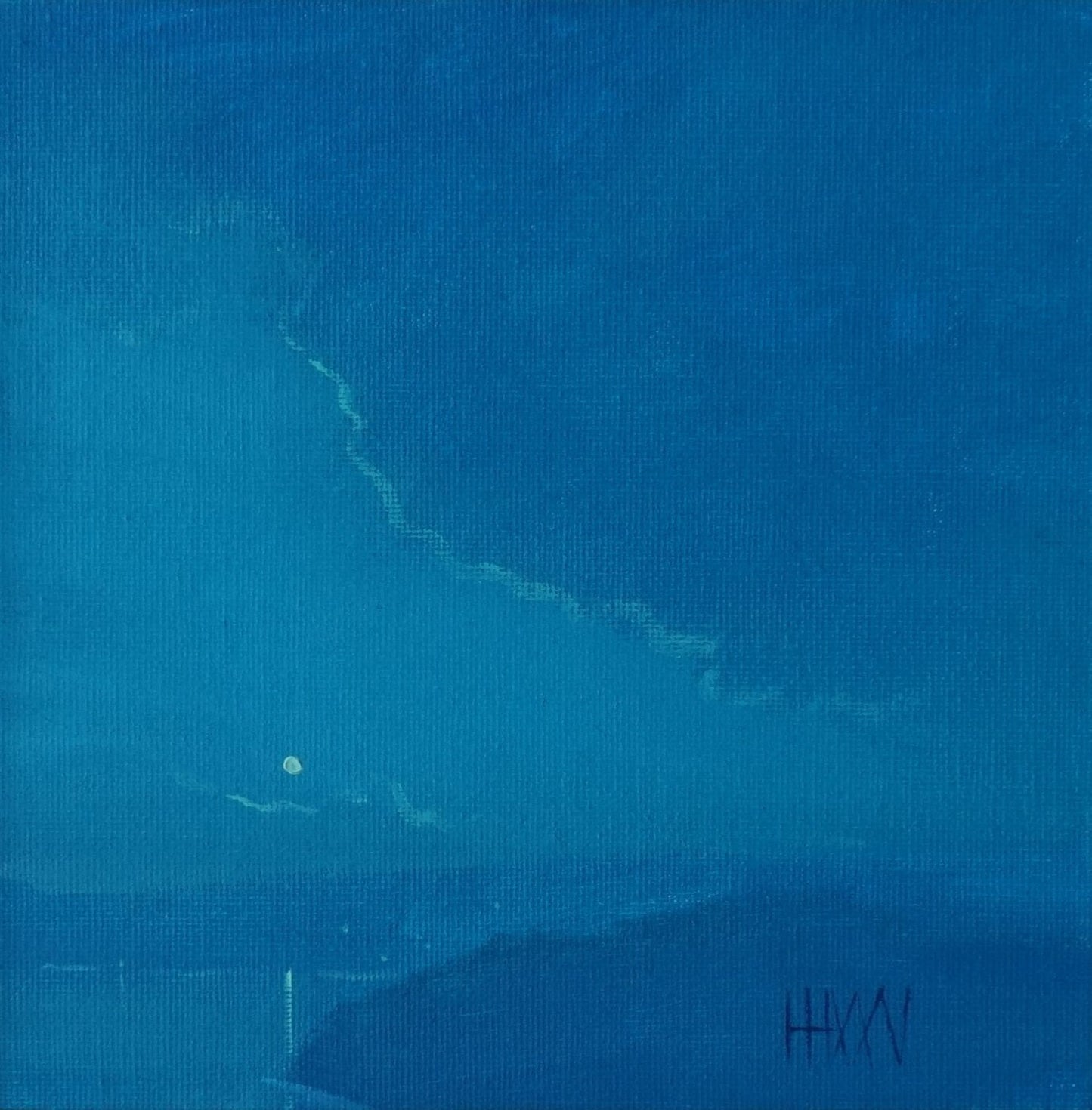 Magic of the moon- 18x18cm / Oil painting on canvas panel
