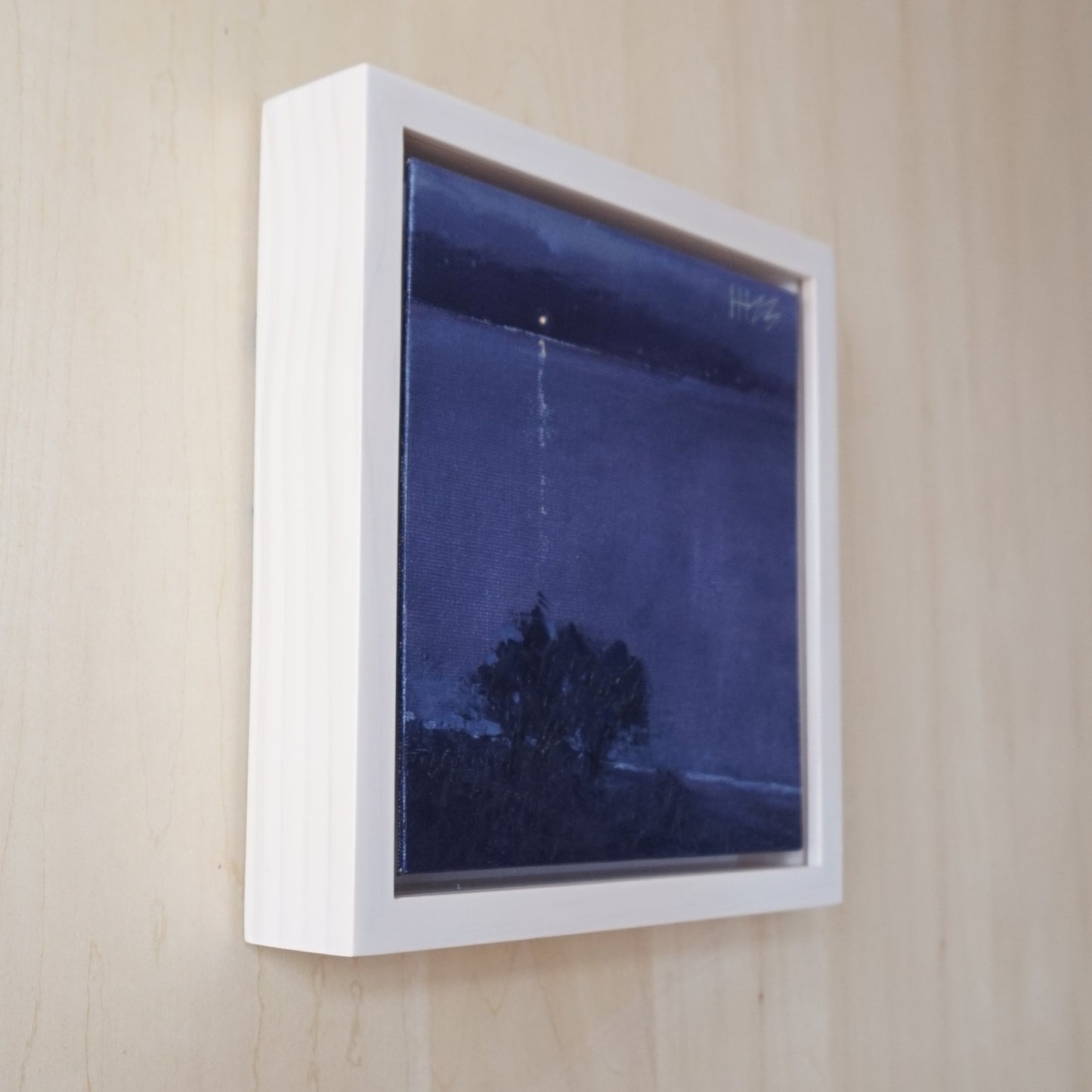 Glow in the dark- 18x18cm / Oil painting on canvas panel