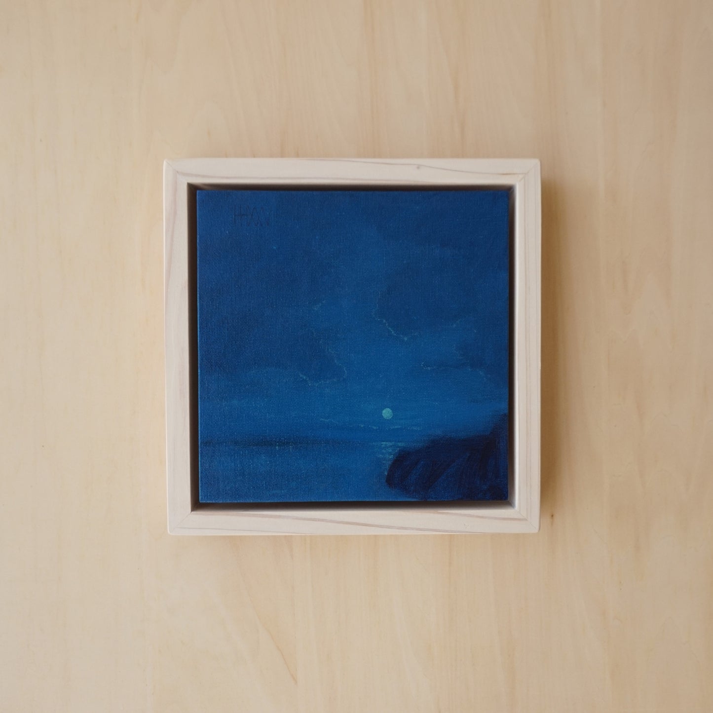Dream moon- 20x20cm / Oil painting on canvas panel