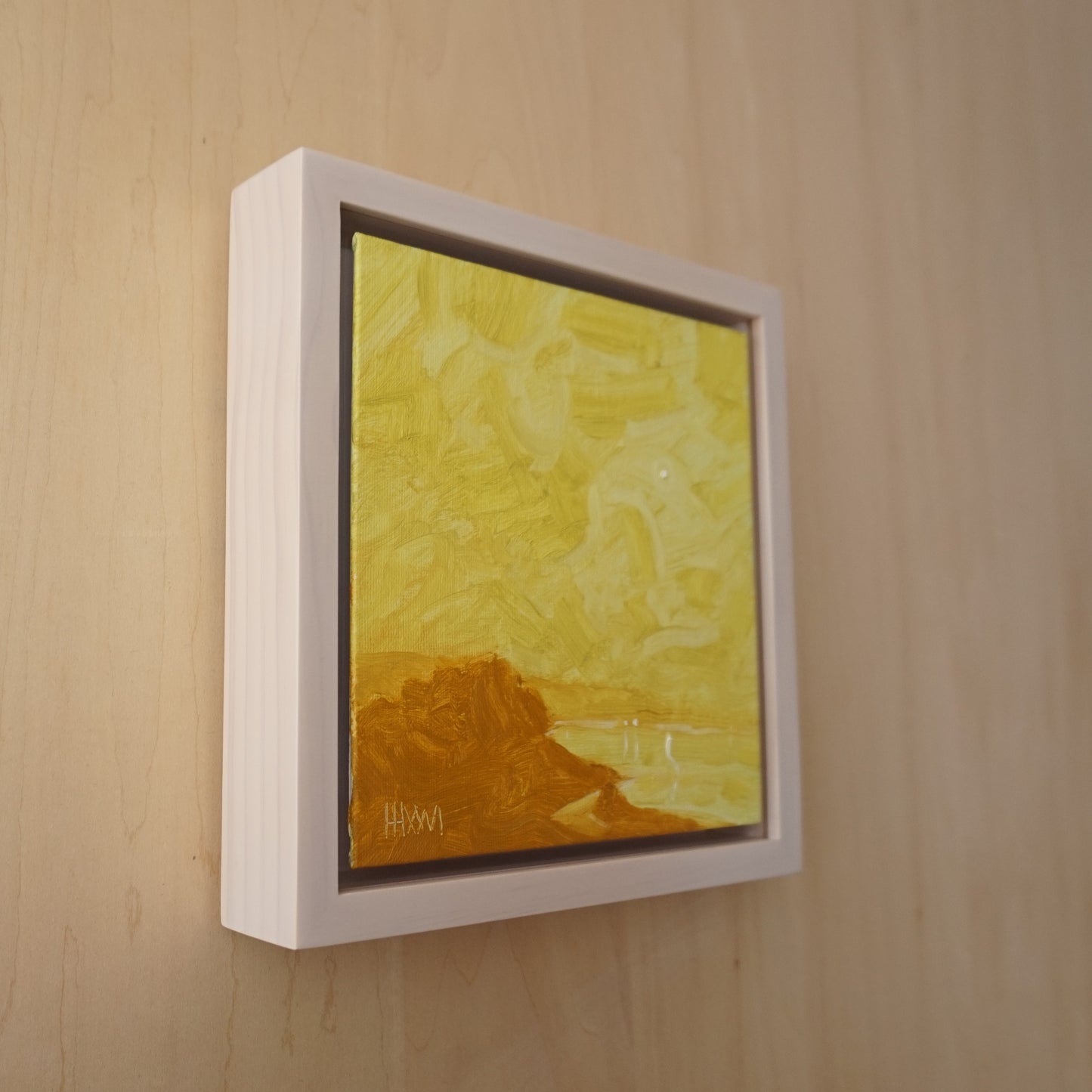 If Midnight were yellow- 18x18cm / Oil painting on canvas panel