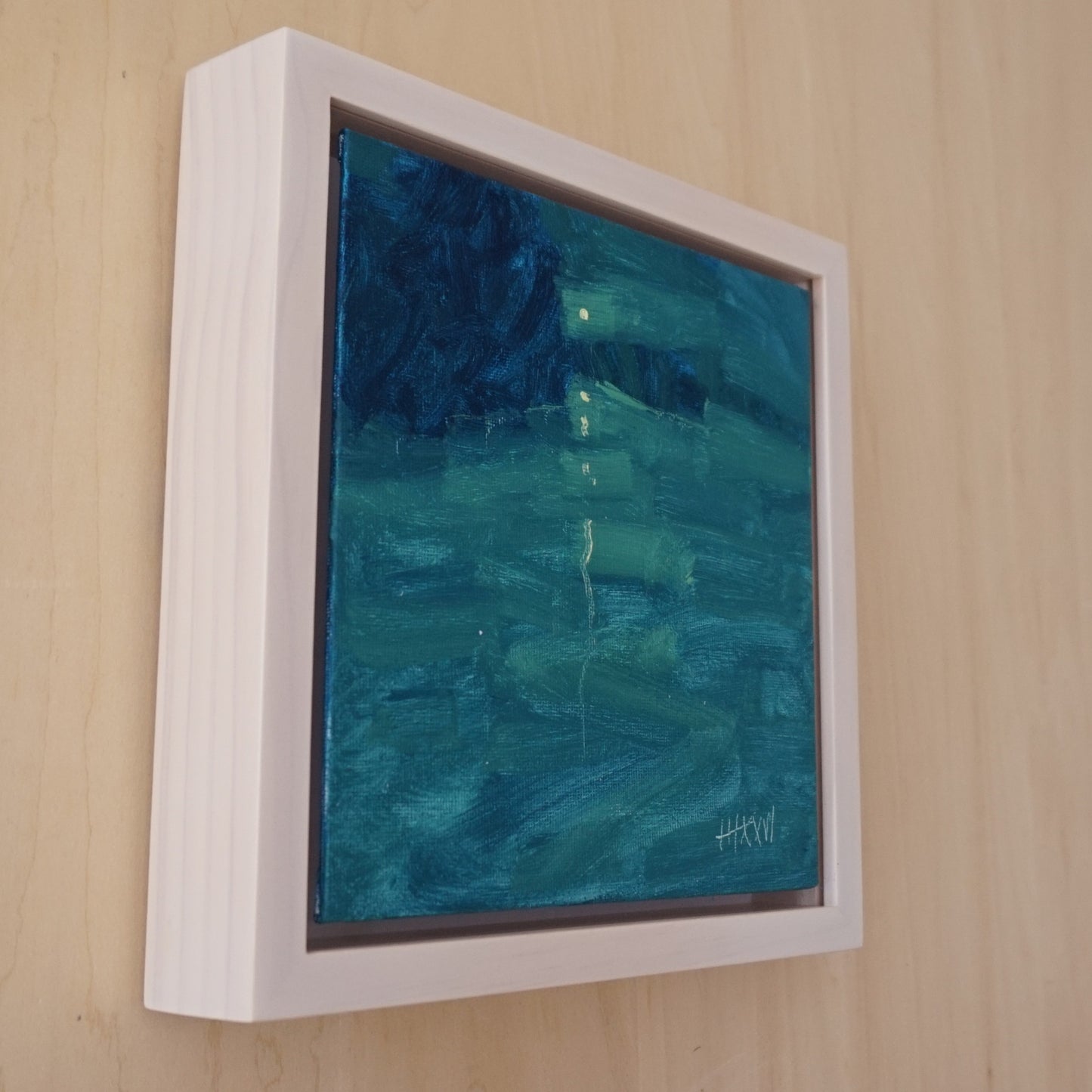 As the Night Flows- 18x18cm / Oil painting on canvas panel