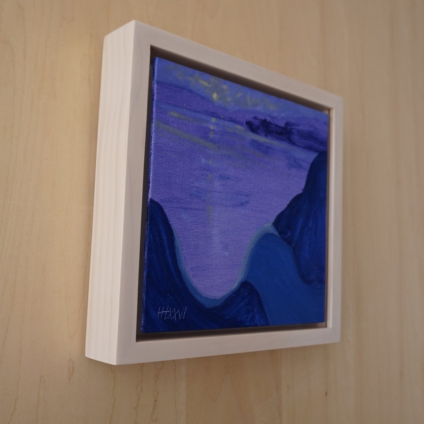 Mystery Beach 18x18cm / Oil painting on canvas panel