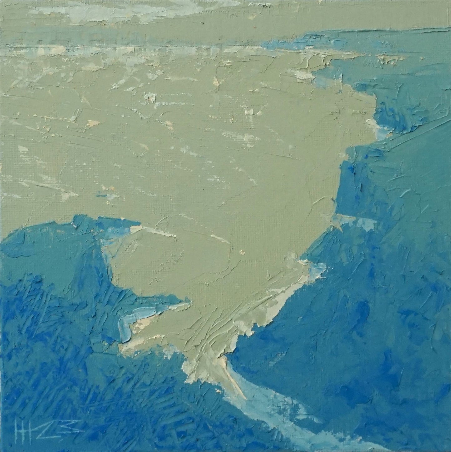 Soothing tones - 18x18cm / Oil painting on canvas panel