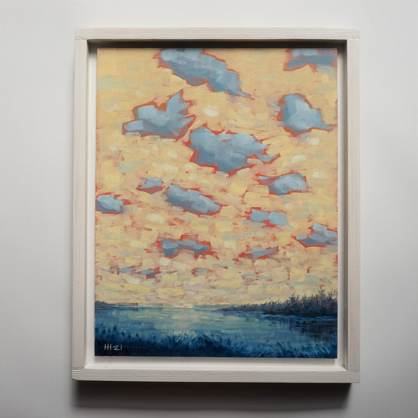Warm winter sky - 28 x 35.5cm / Oil painting on canvas panel