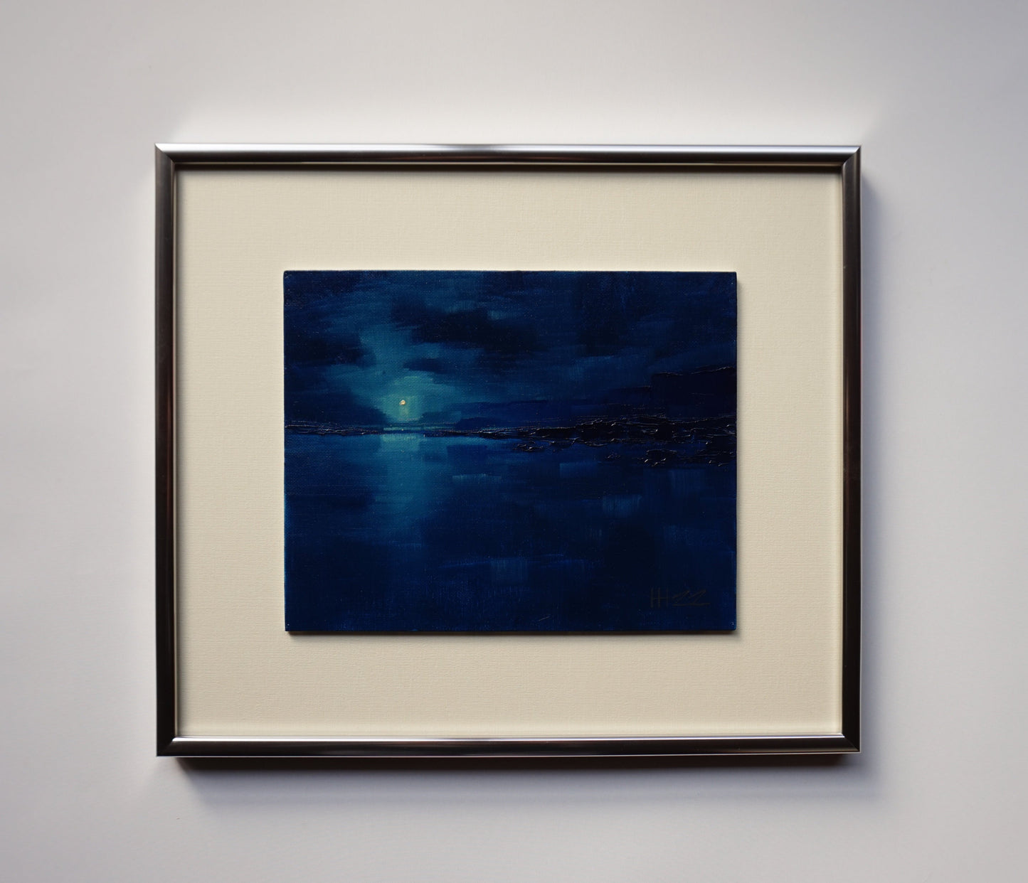 Moonrise- 20x25.5cm / Oil painting on canvas panel