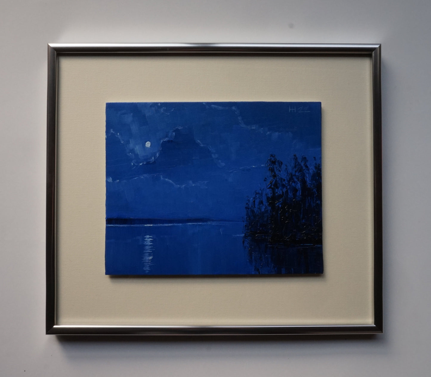 Once in a blue moon - 20x25.5cm / Oil painting on canvas panel