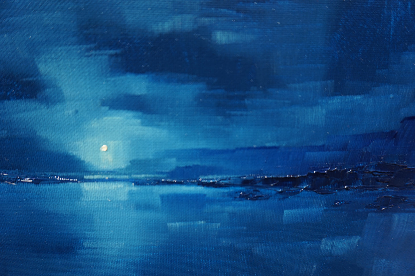 Moonrise- 20x25.5cm / Oil painting on canvas panel