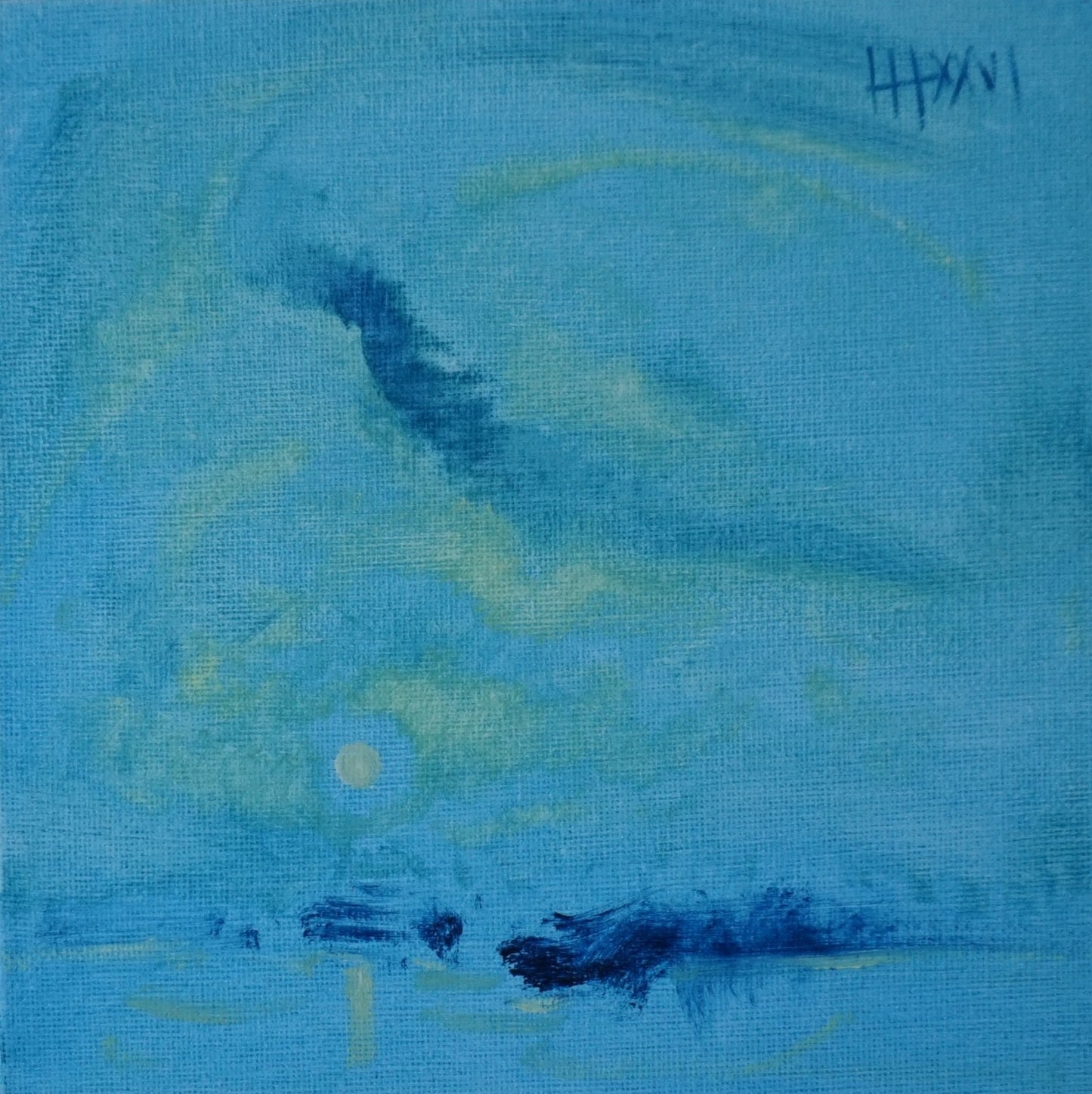 Cycle 18x18cm / Oil painting on canvas panel