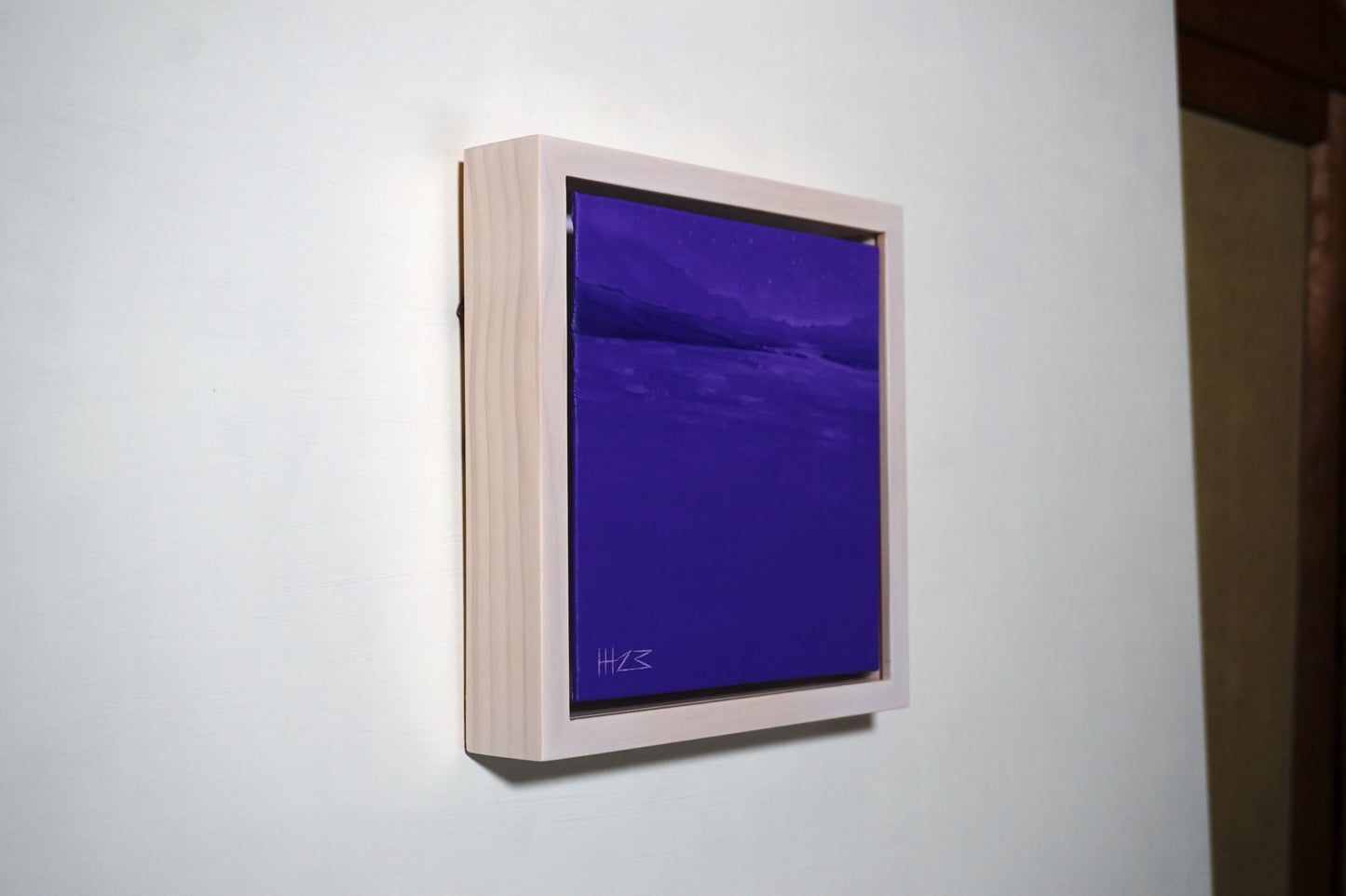 Purple light- 18x18cm / Oil painting on canvas panel