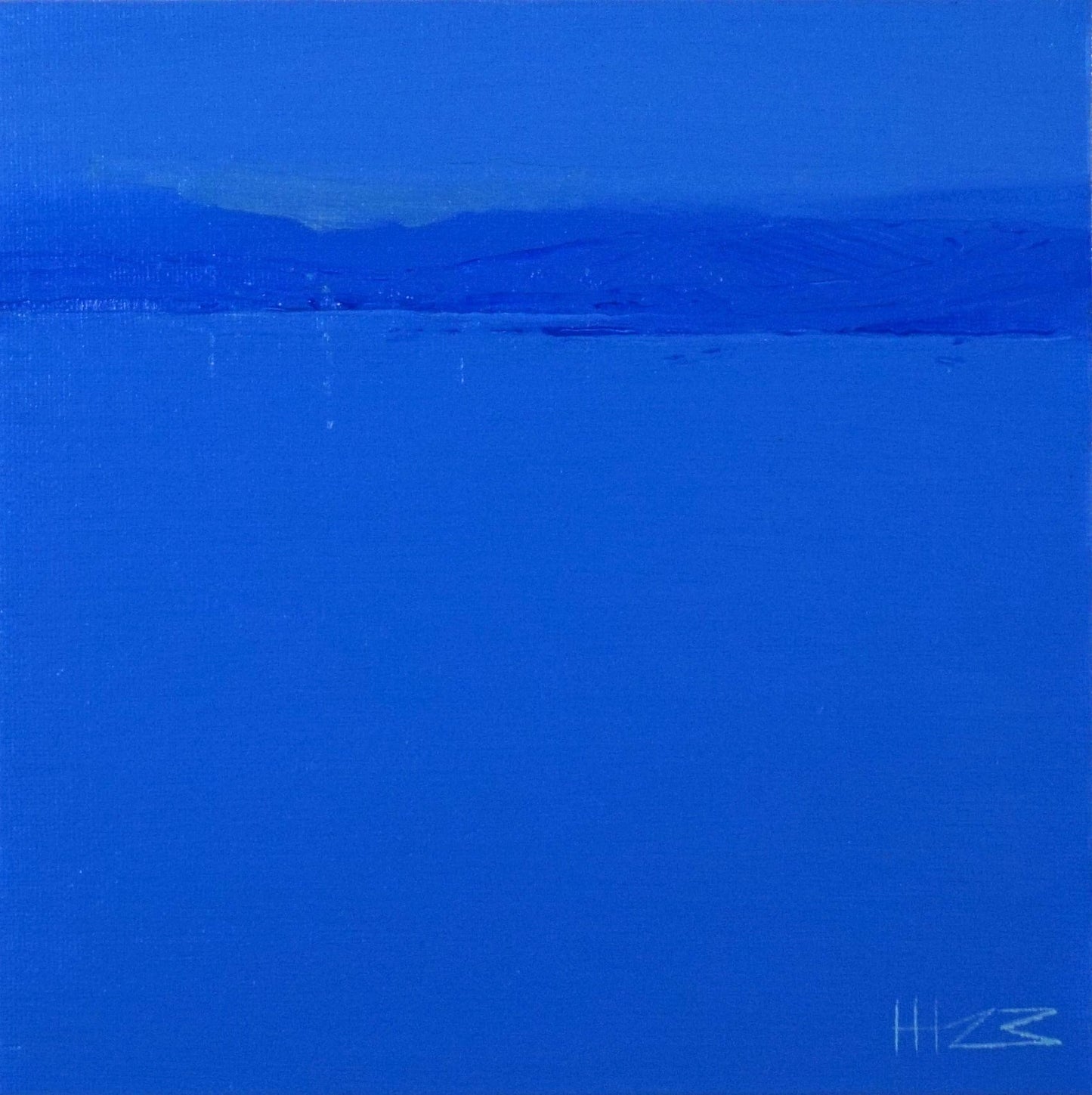 Gentle blue- 20x20cm / Oil painting on canvas panel