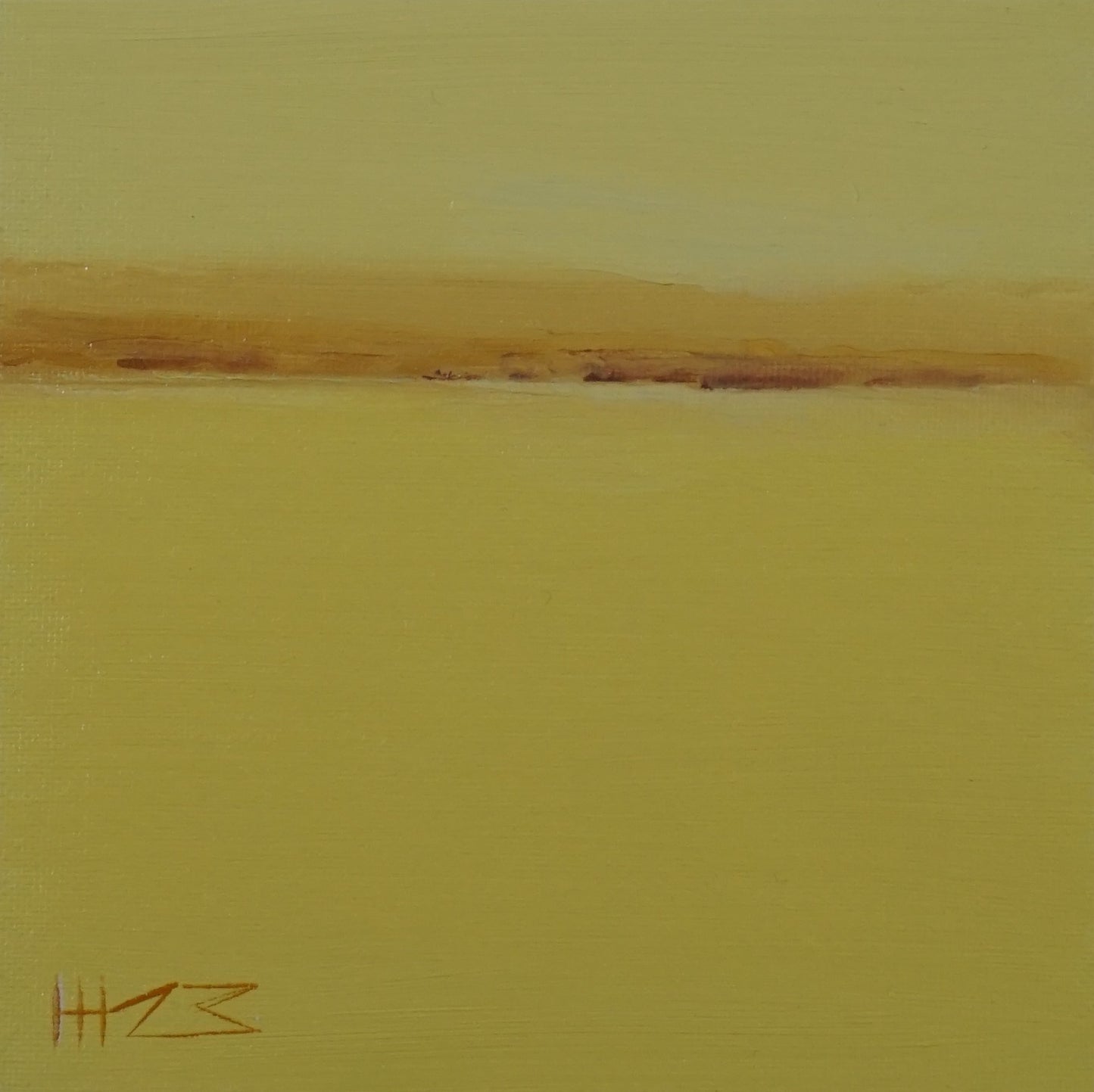 Yellow haze- 15x15cm / Oil painting on canvas panel