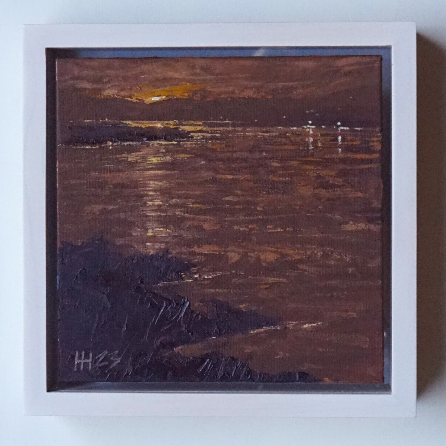 Rich sunset- 18x18cm / Oil painting on canvas panel