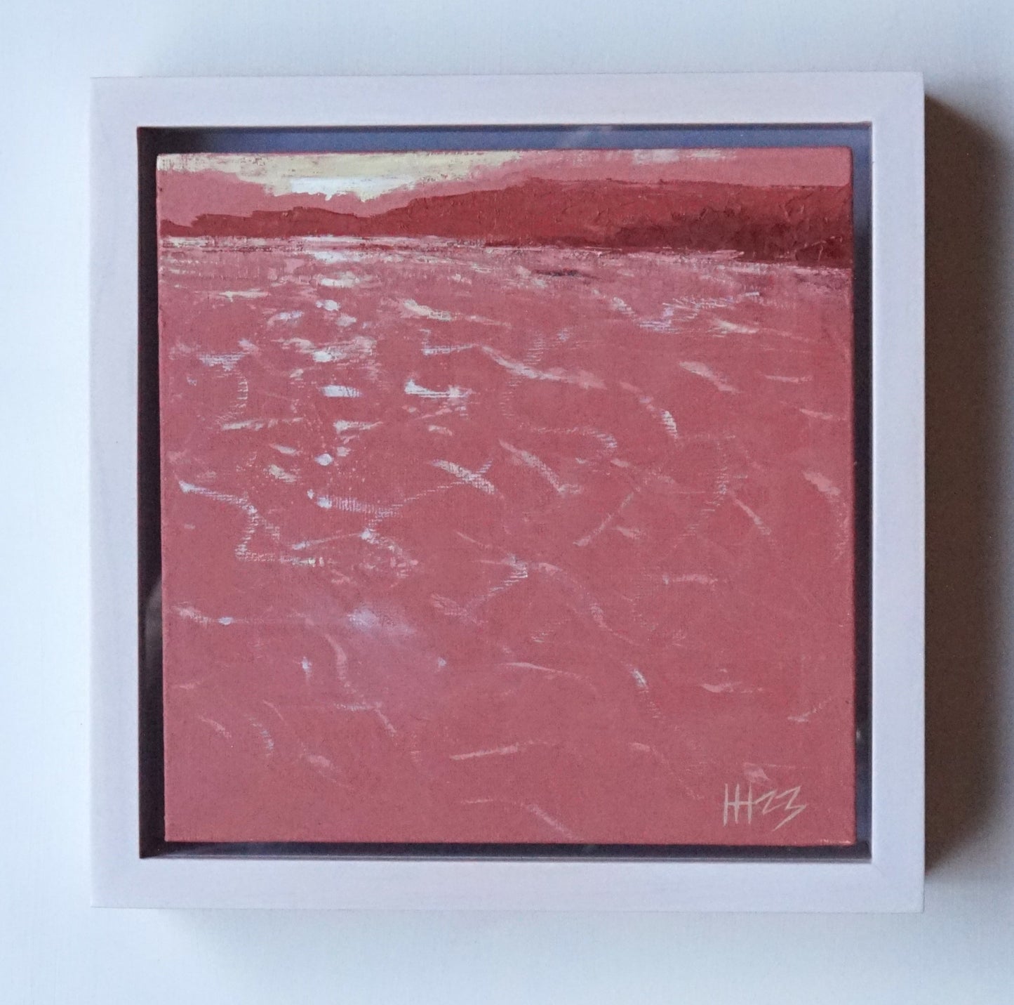 Calm in pink- 18x18cm / Oil painting on canvas panel
