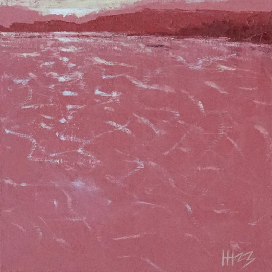 Calm in pink- 18x18cm / Oil painting on canvas panel