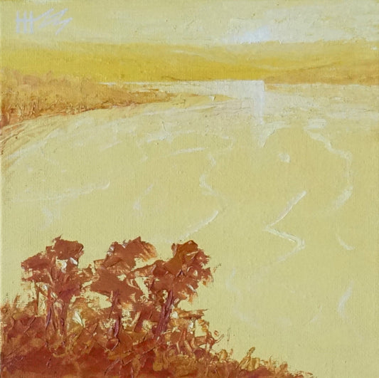 Golden day- 18x18cm / Oil painting on canvas panel