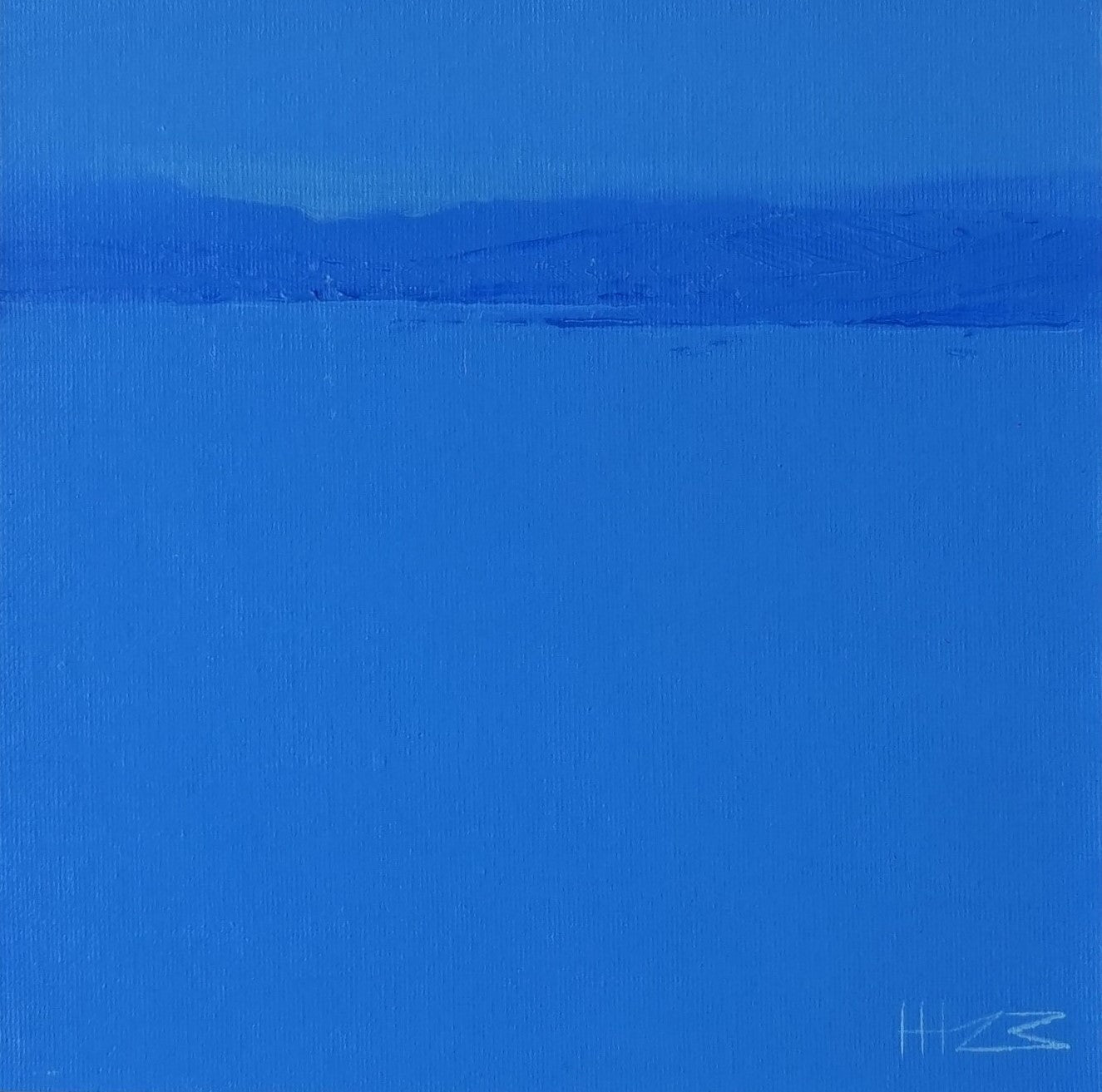 Gentle blue- 20x20cm / Oil painting on canvas panel